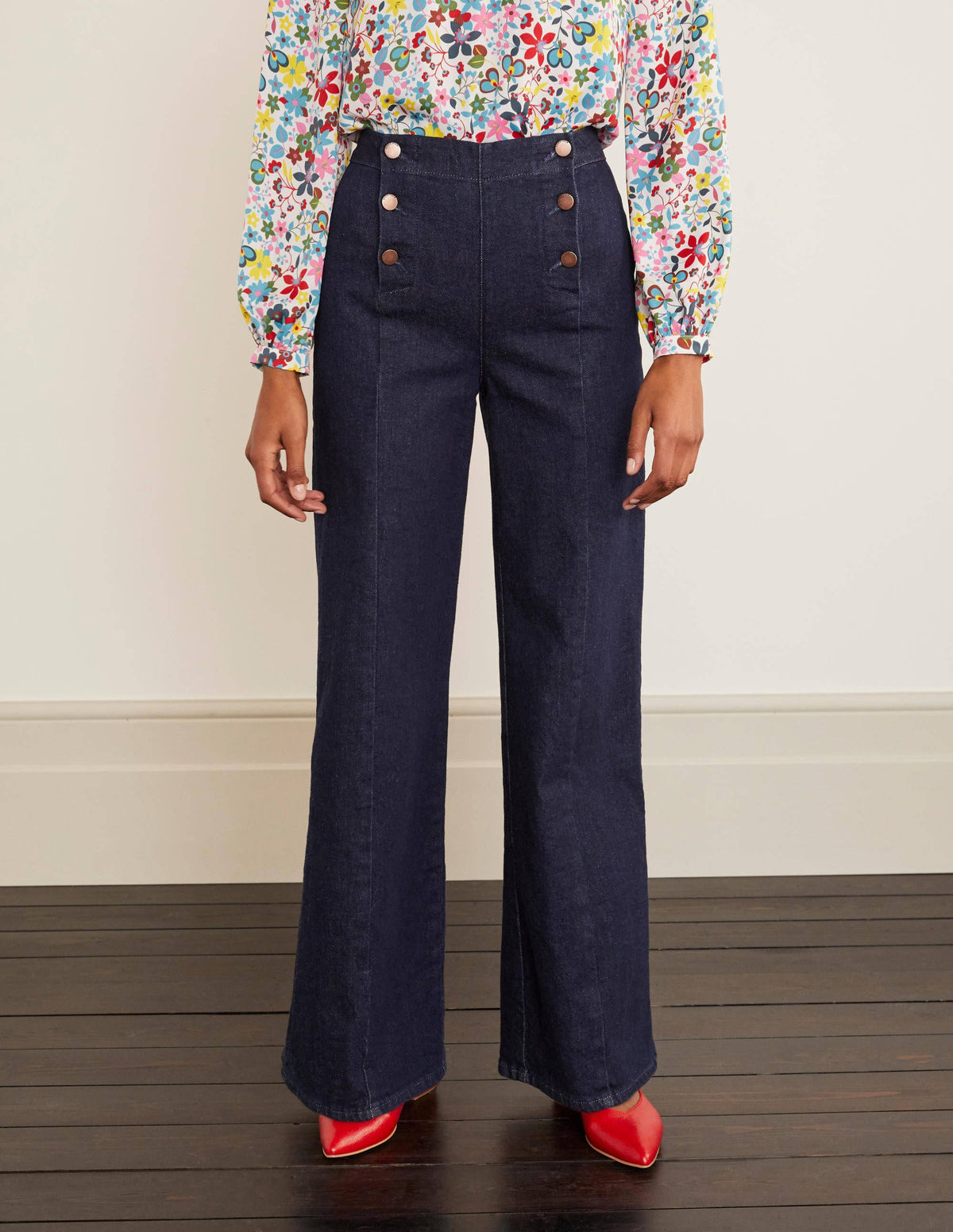 Sailor Wide Leg Jeans-Indigo - Image 1