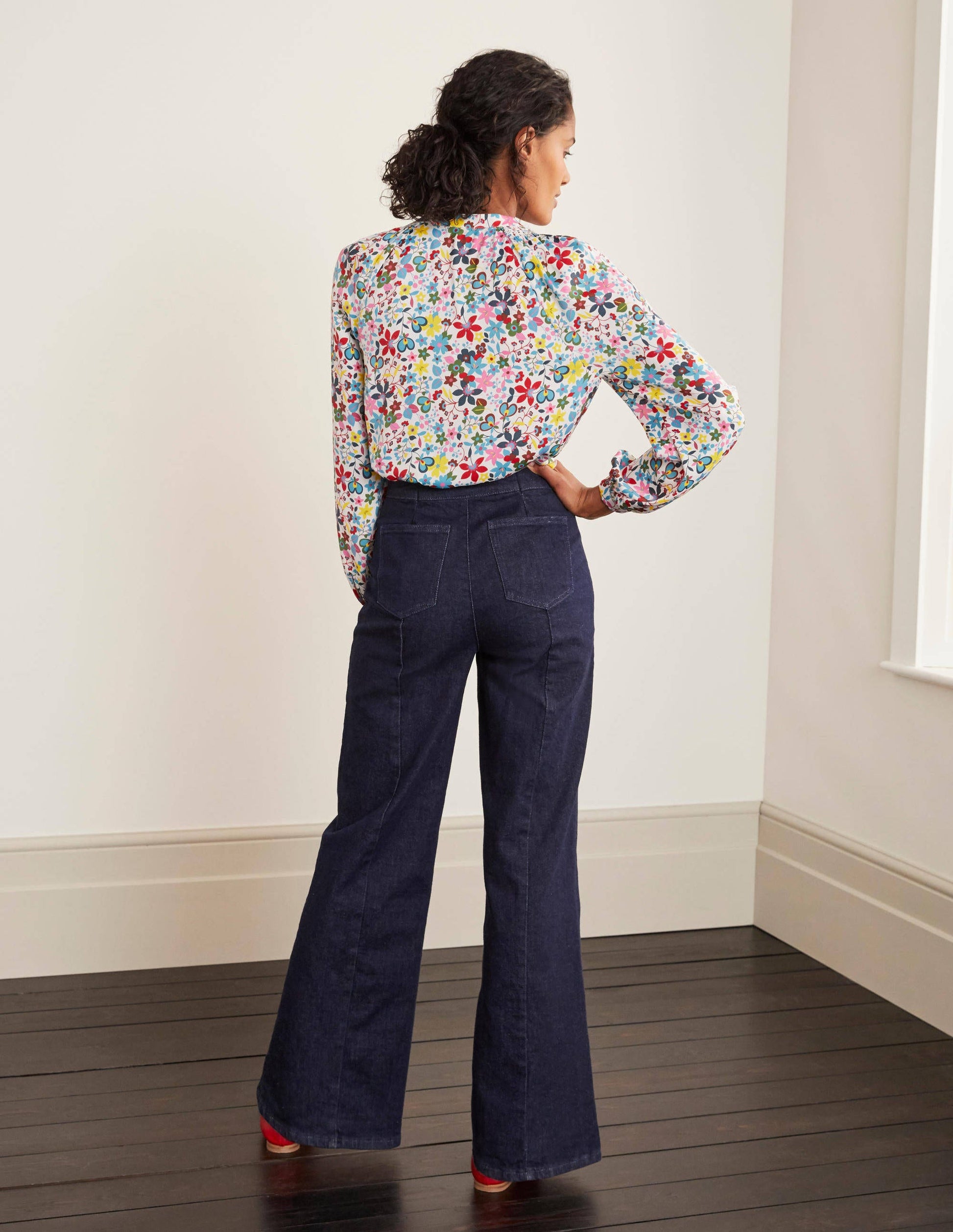 Sailor Wide Leg Jeans-Indigo-3
