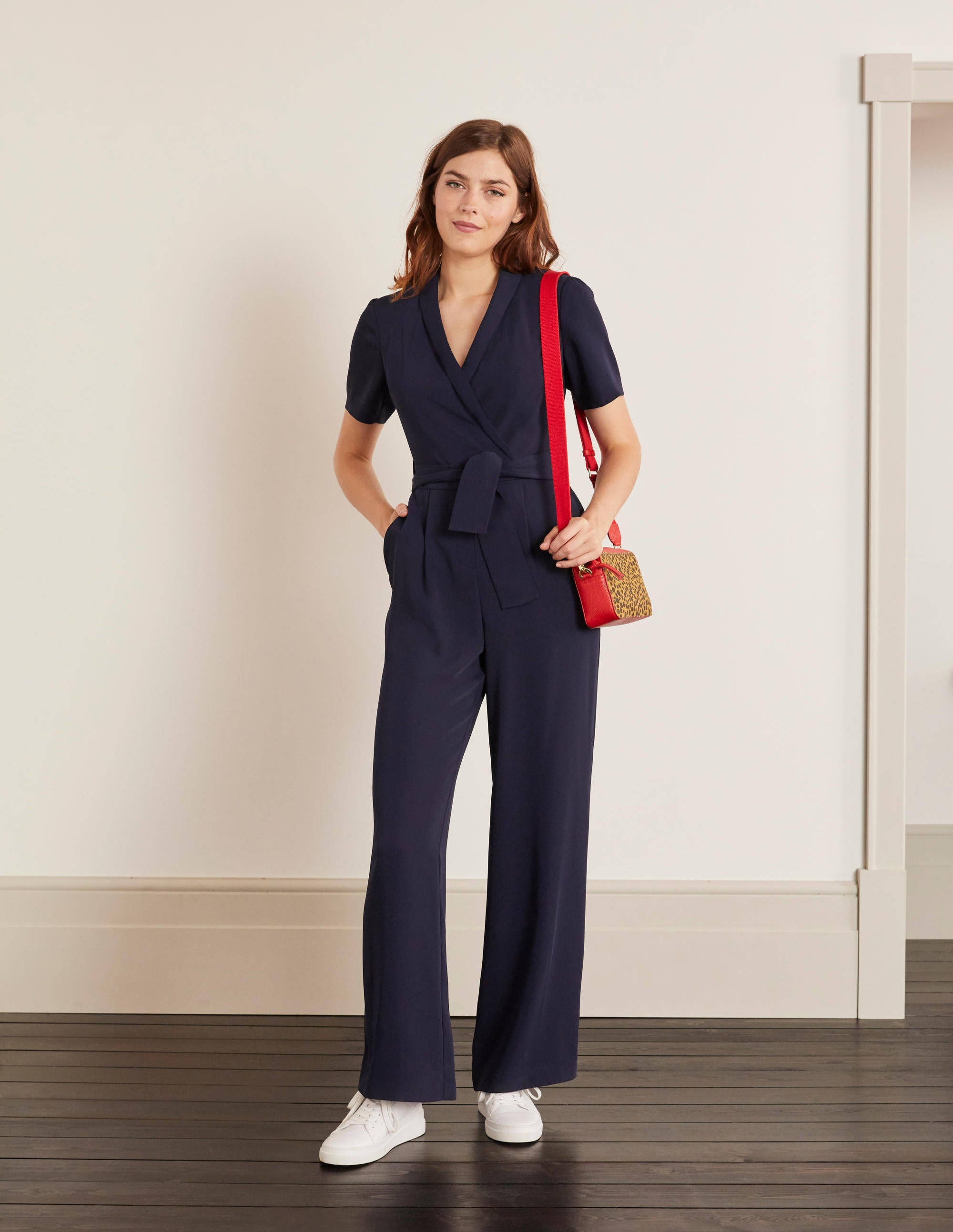 Ottoline Wrap Jumpsuit-Navy - Image 1