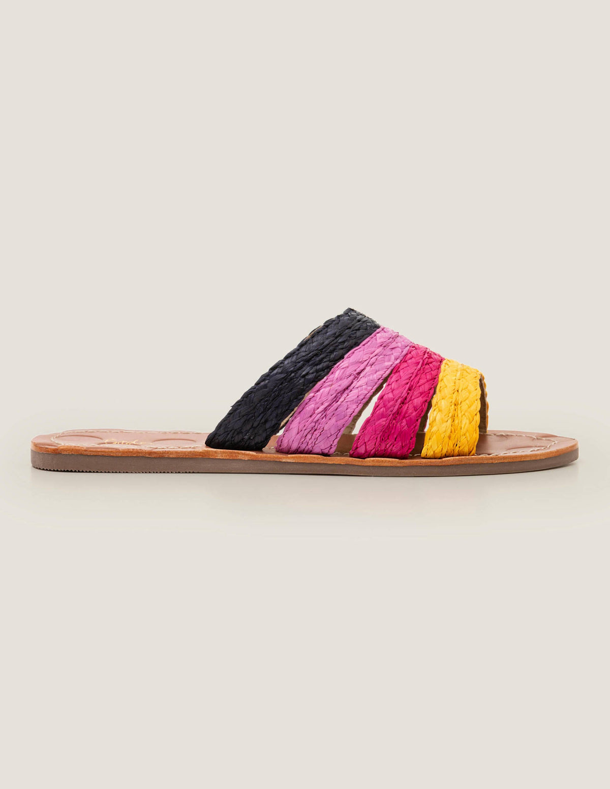 Leonora Raffia Slides-Multi-3