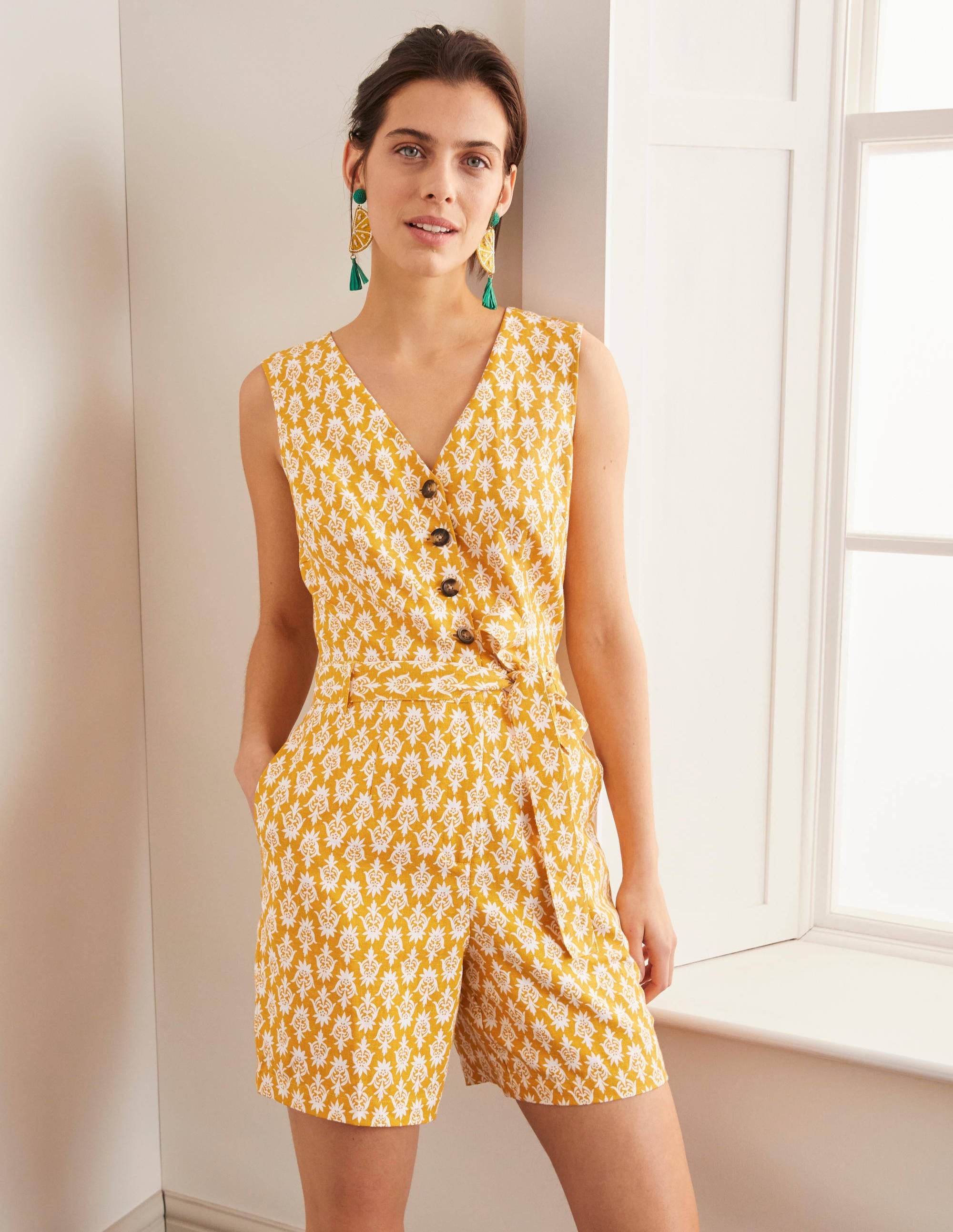 Verity Romper-Yellow Woodblock - Image 5