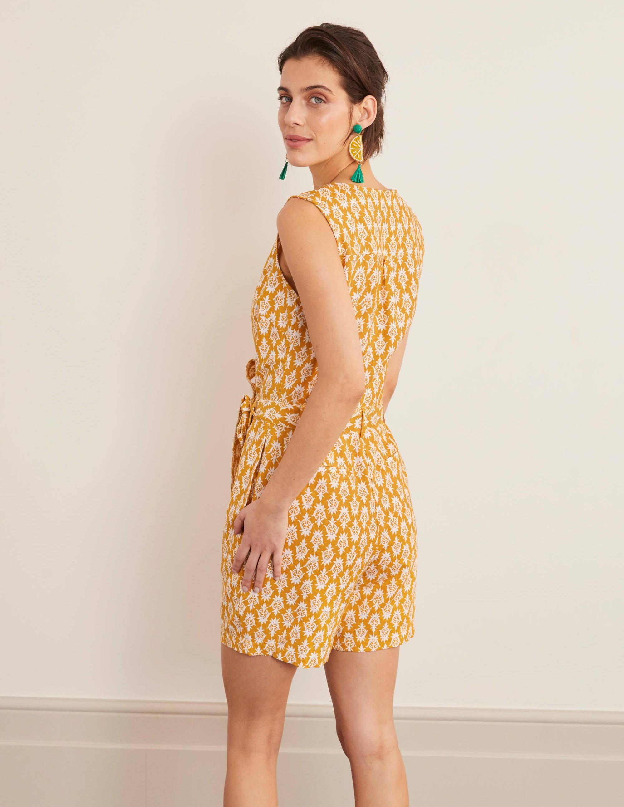 Verity Romper-Yellow Woodblock - Image 2