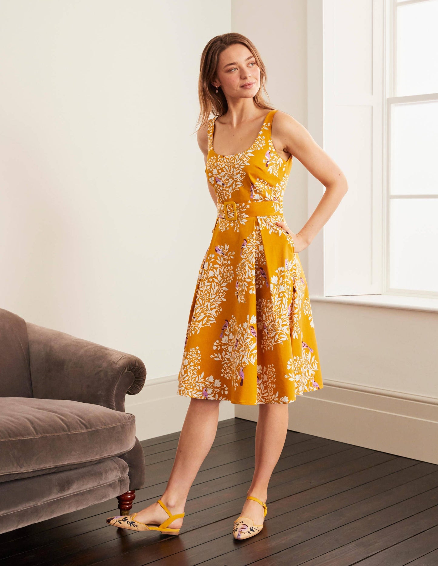 Winifred Dress-Tuscan Sun, Garden Dream