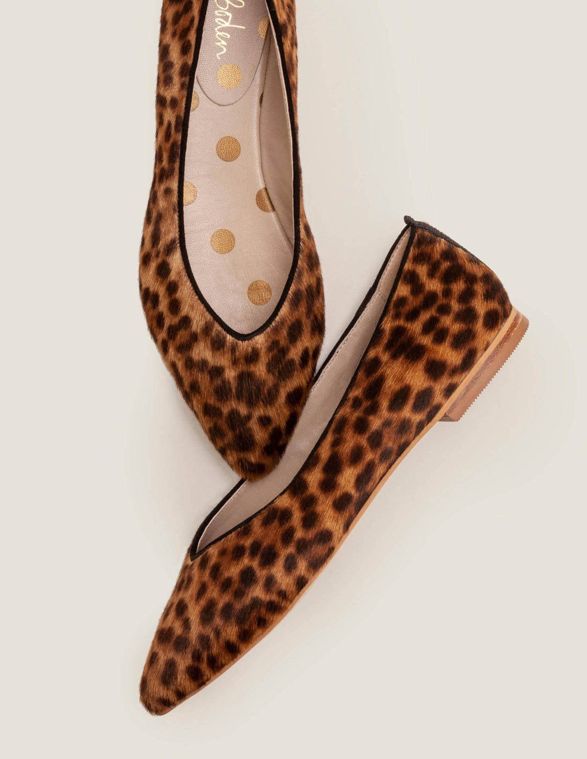 Julia Pointed Flats-Tan Leopard - Image 1