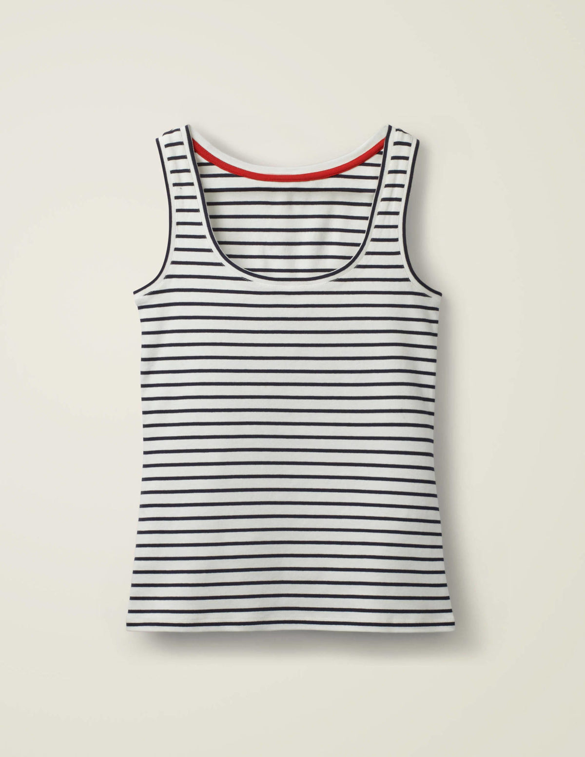 Essential Tank Top-Ivory / Navy Stripe - Image 8