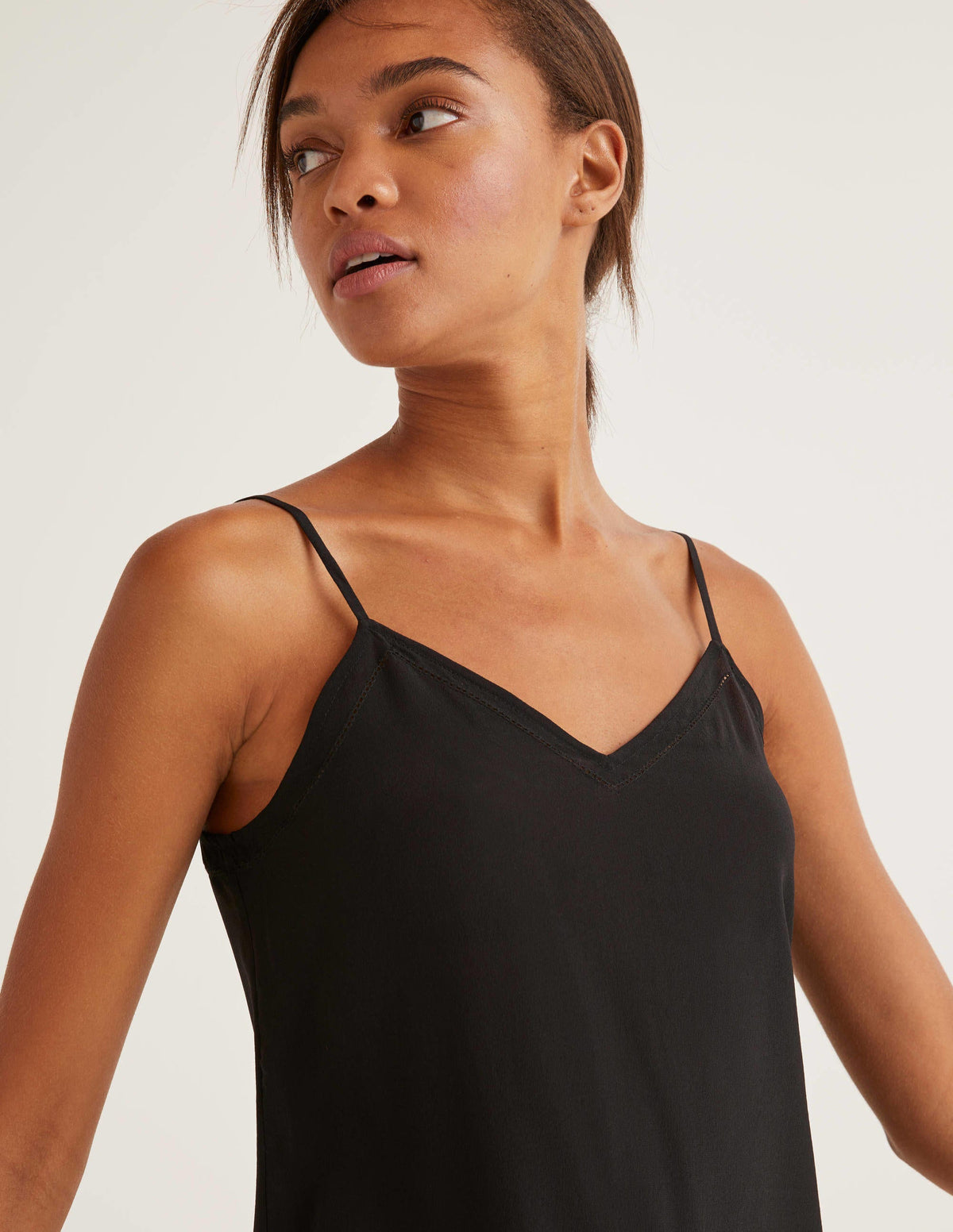Silk Cami Top-Black - Image 6