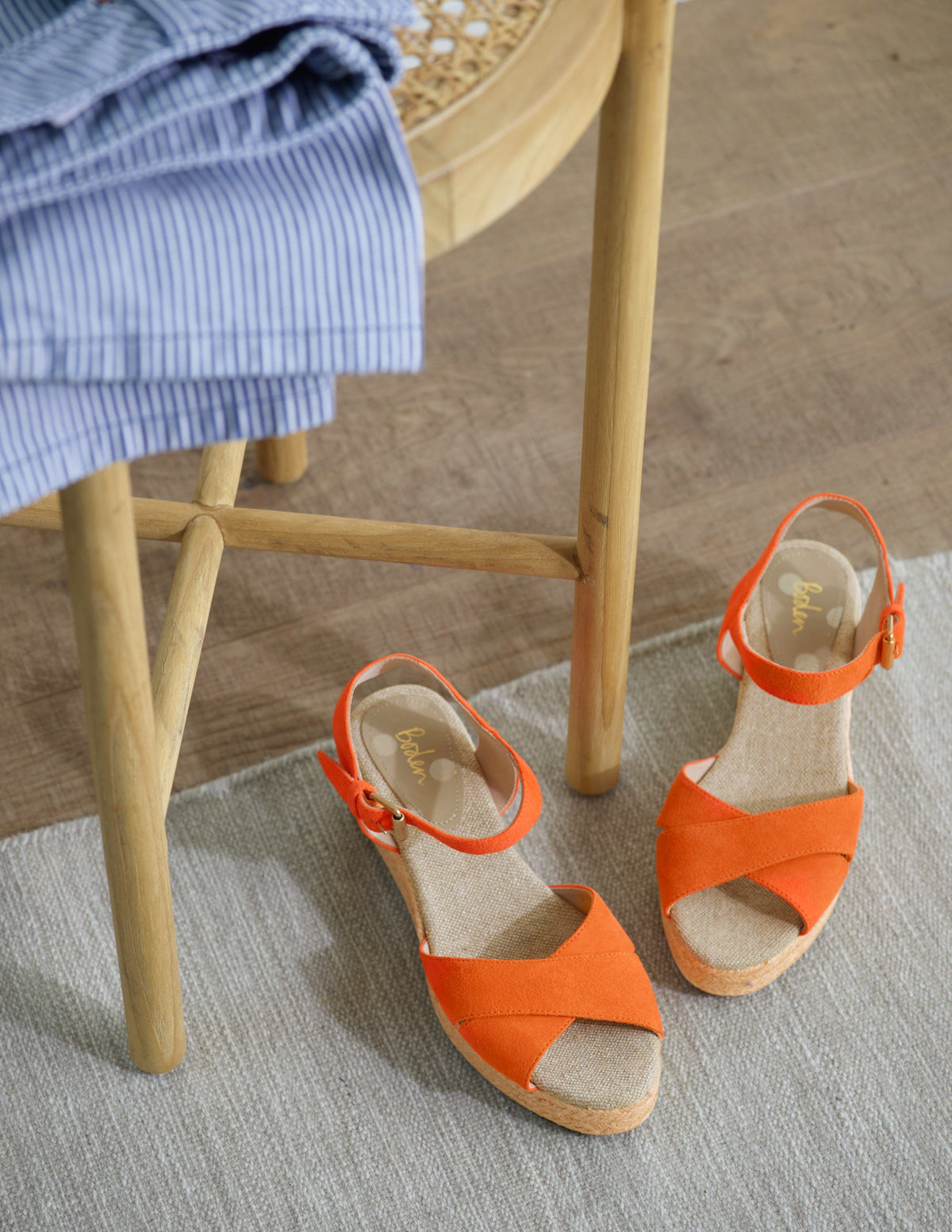 Jasmine Espadrille Wedges-Orange Sunset-3