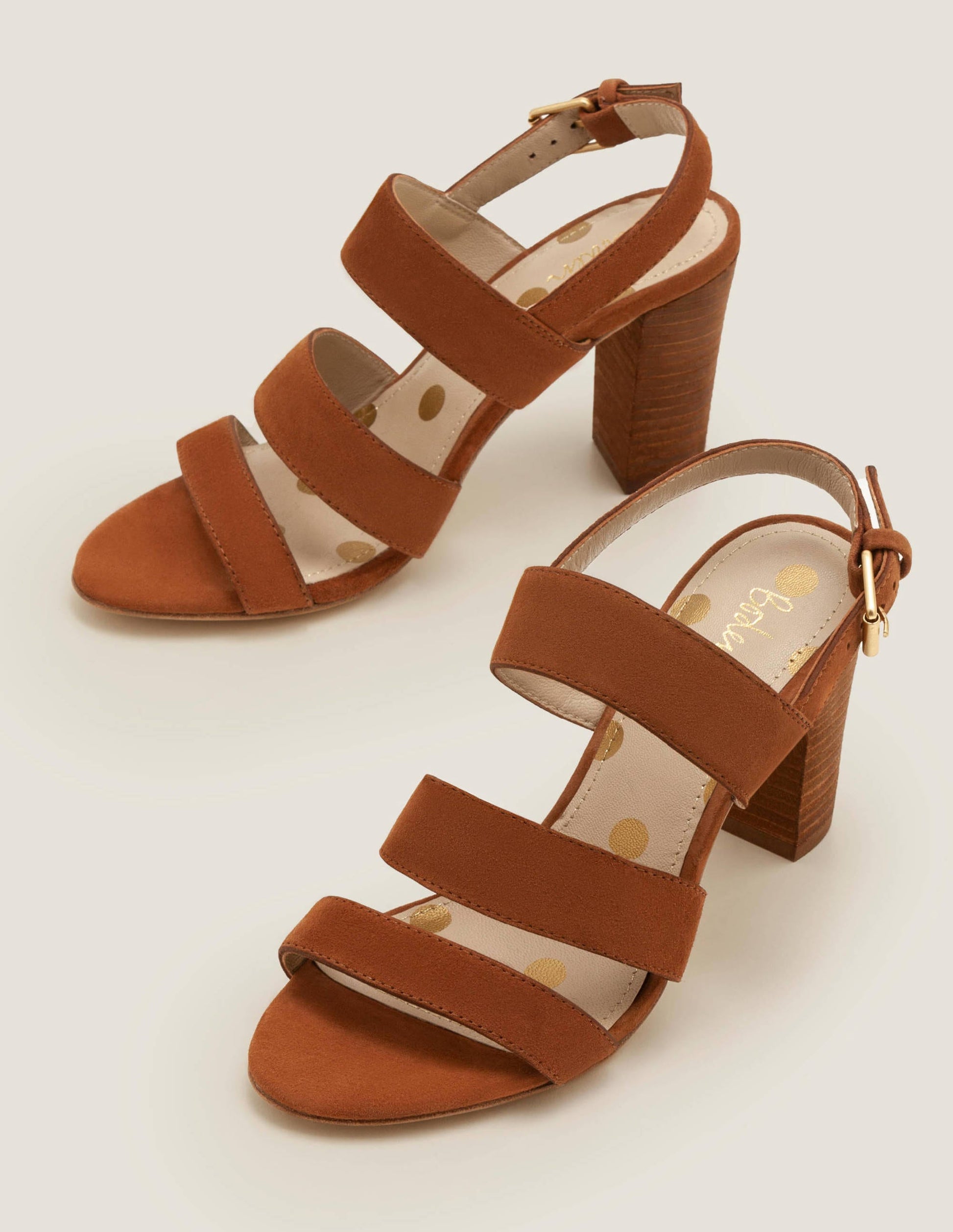 Samantha Heeled Sandals-Tan-1
