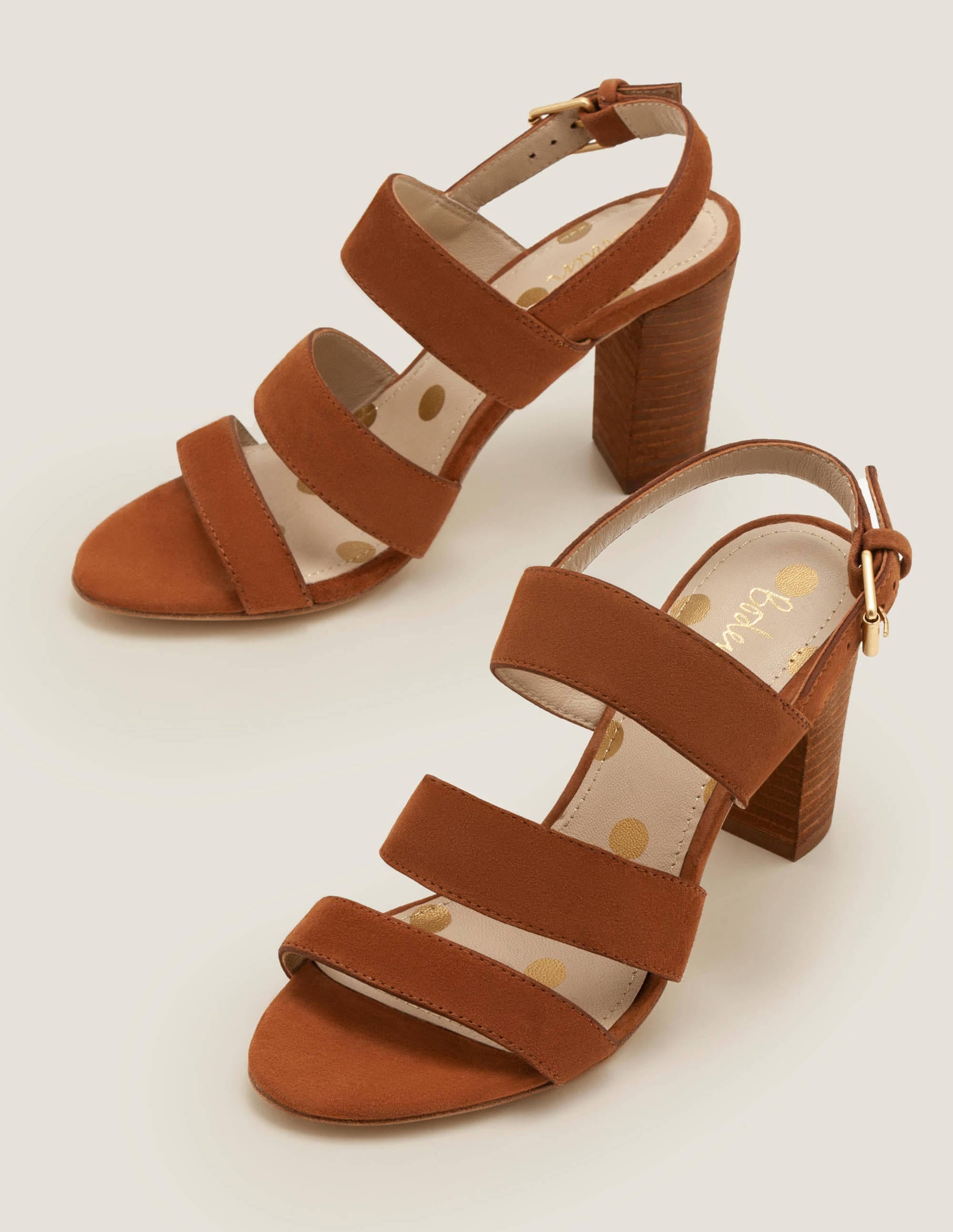 Samantha Heeled Sandals-Tan - Image 1
