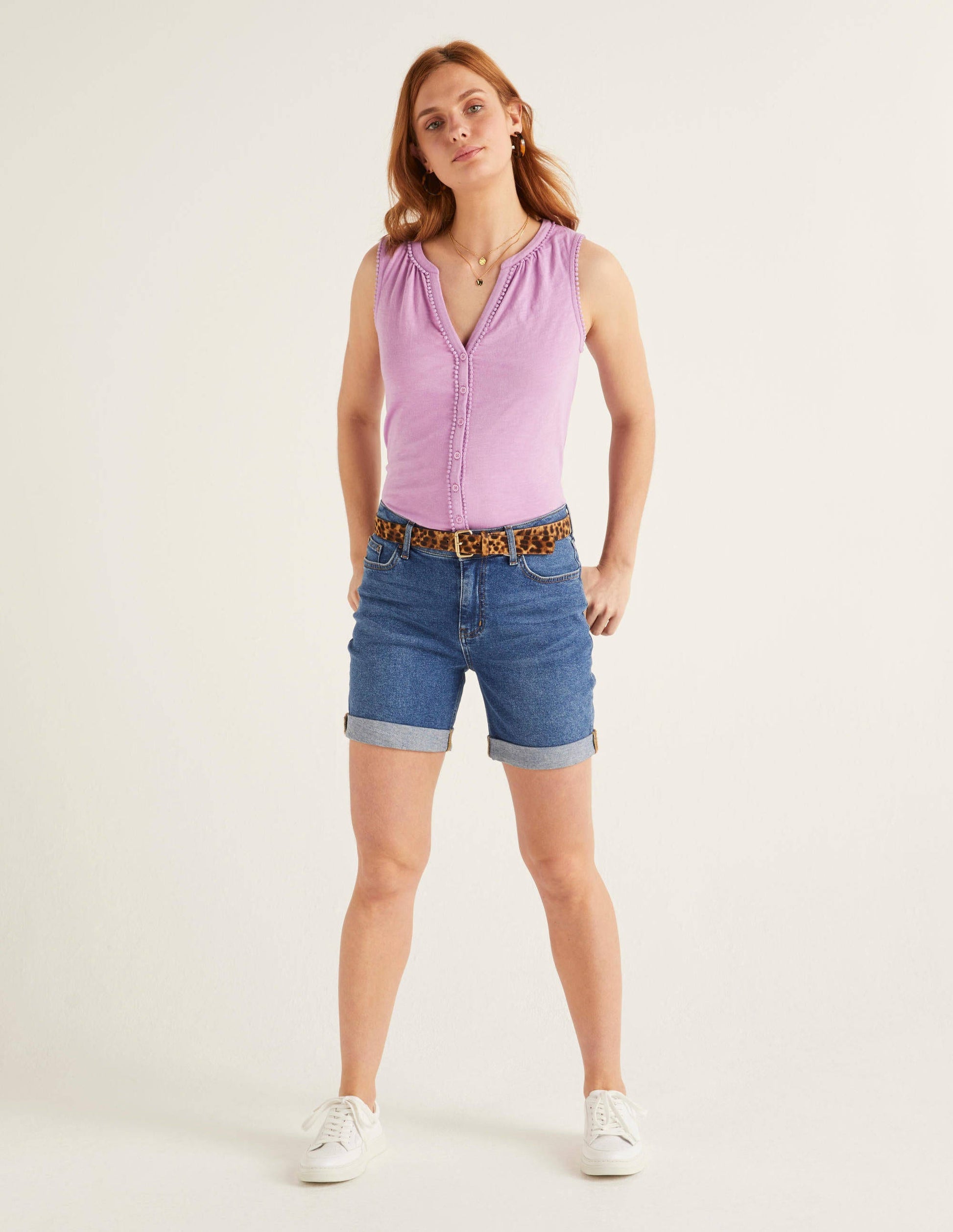 Dara Pompom Jersey Shirt-Lupin-3
