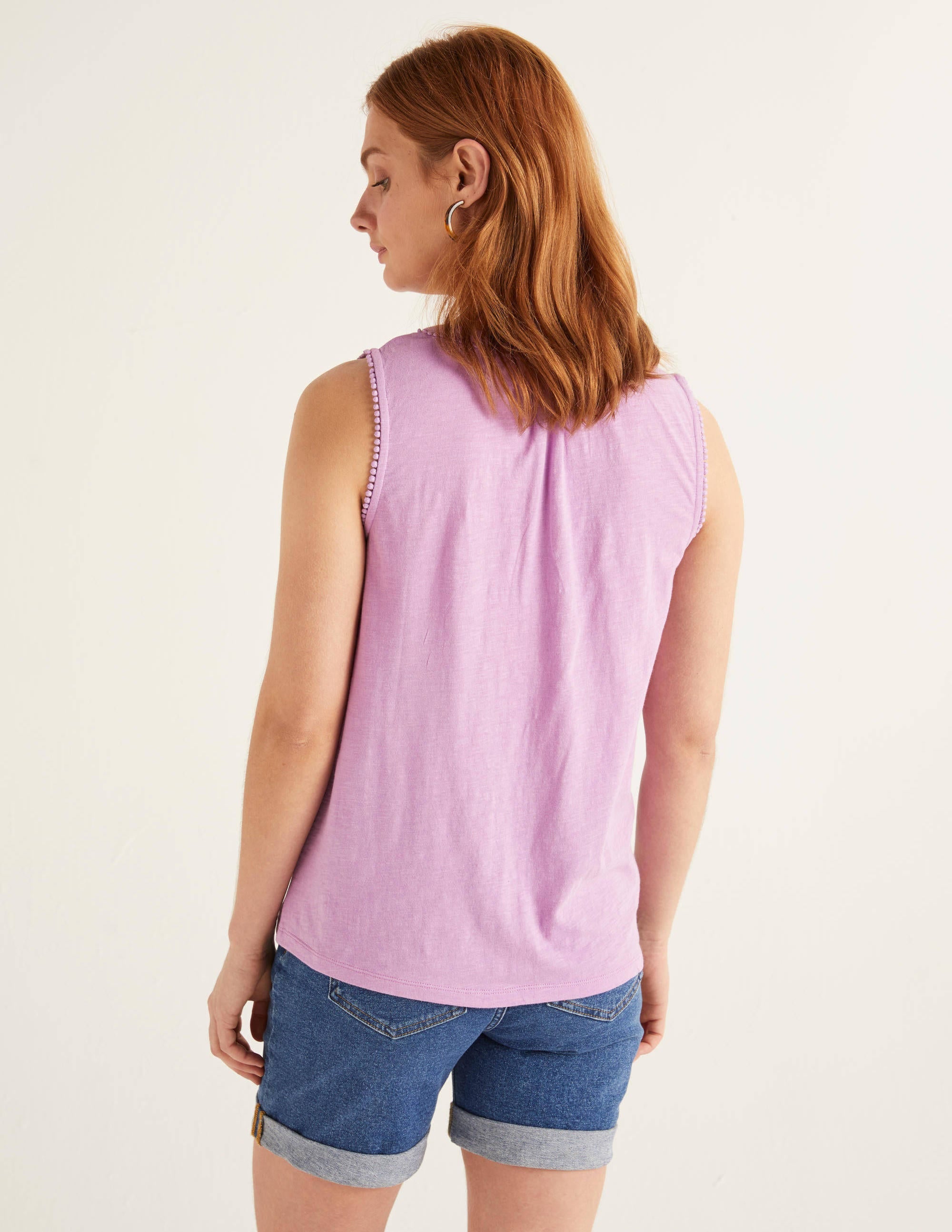 Dara Pompom Jersey Shirt-Lupin - Image 4