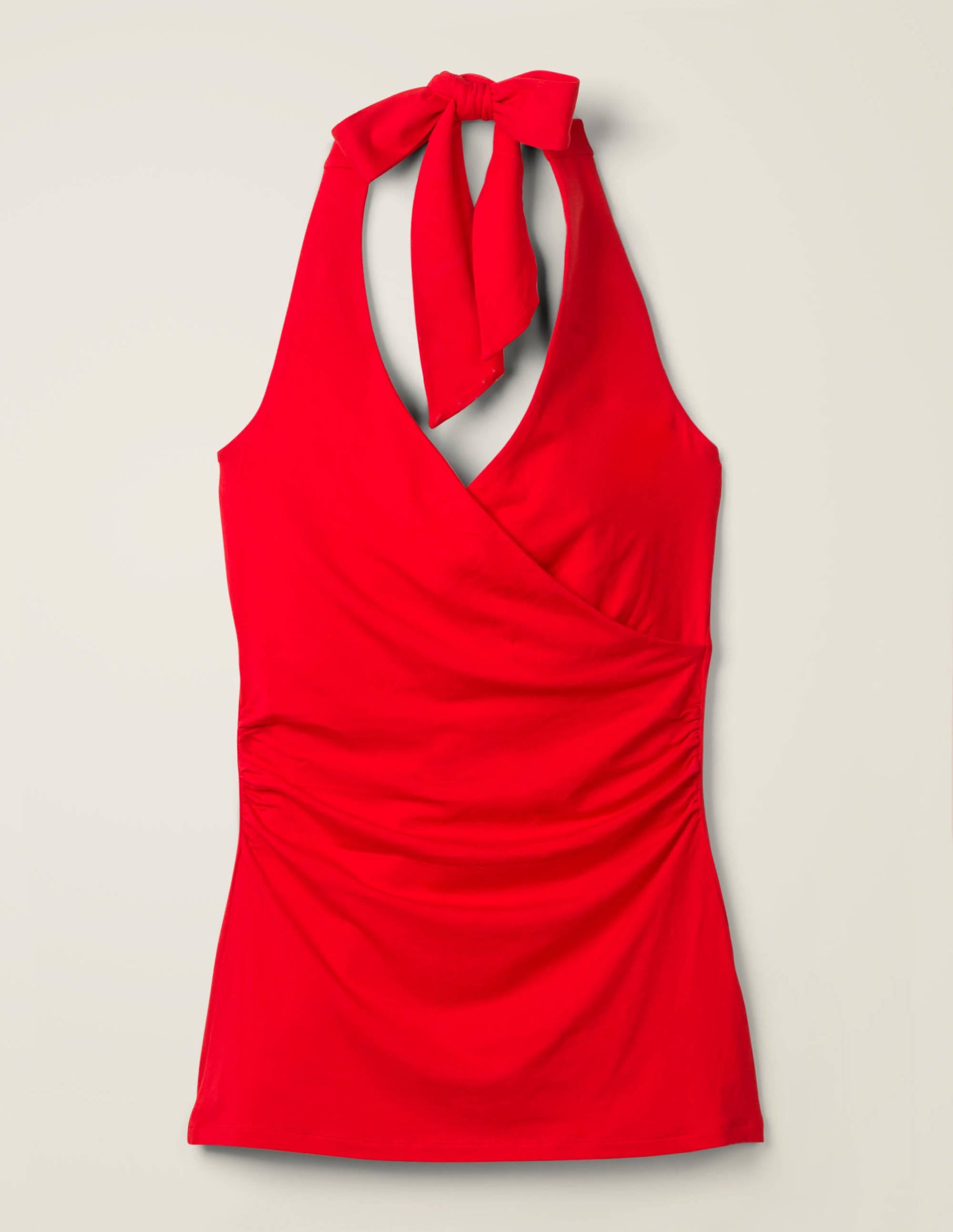 Tess Halterneck Jersey Top-Red - Image 4