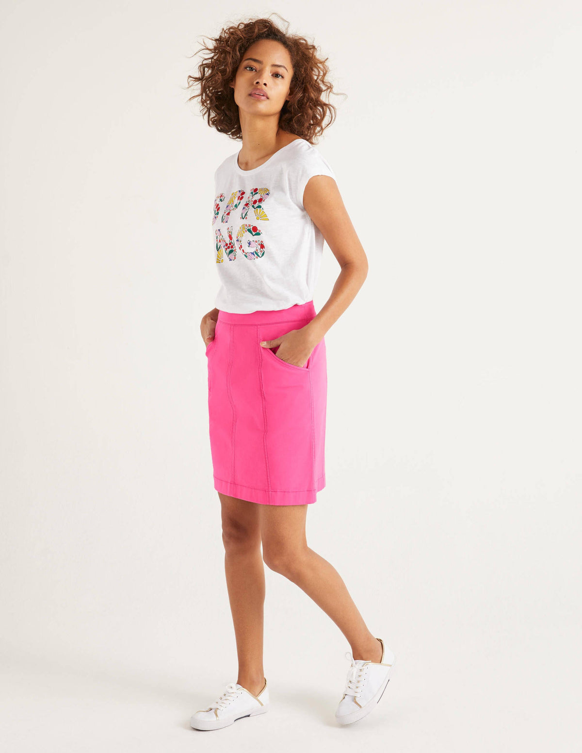 Daisy Chino Skirt-Pop Pansy - Image 1