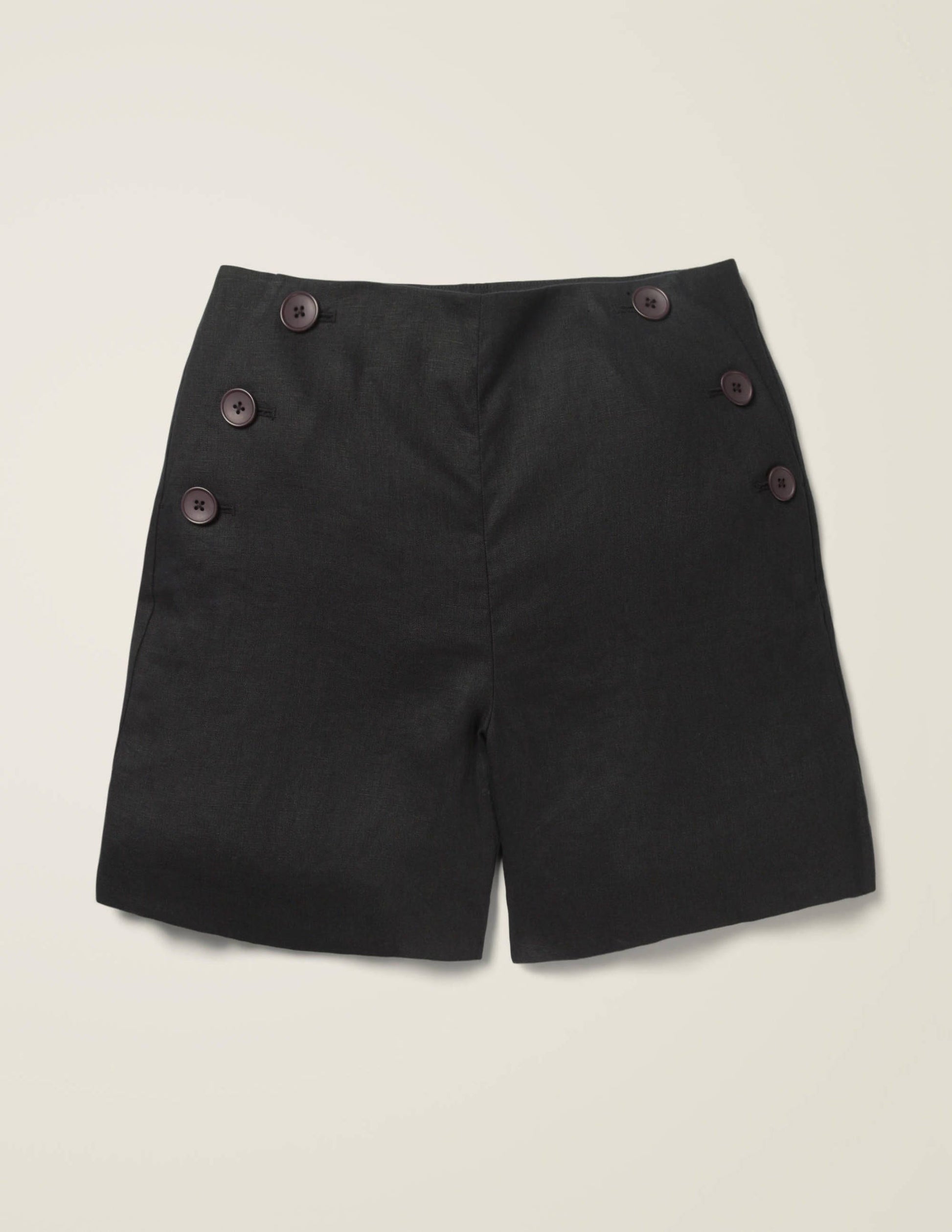 Falmouth Linen Shorts-Black-6