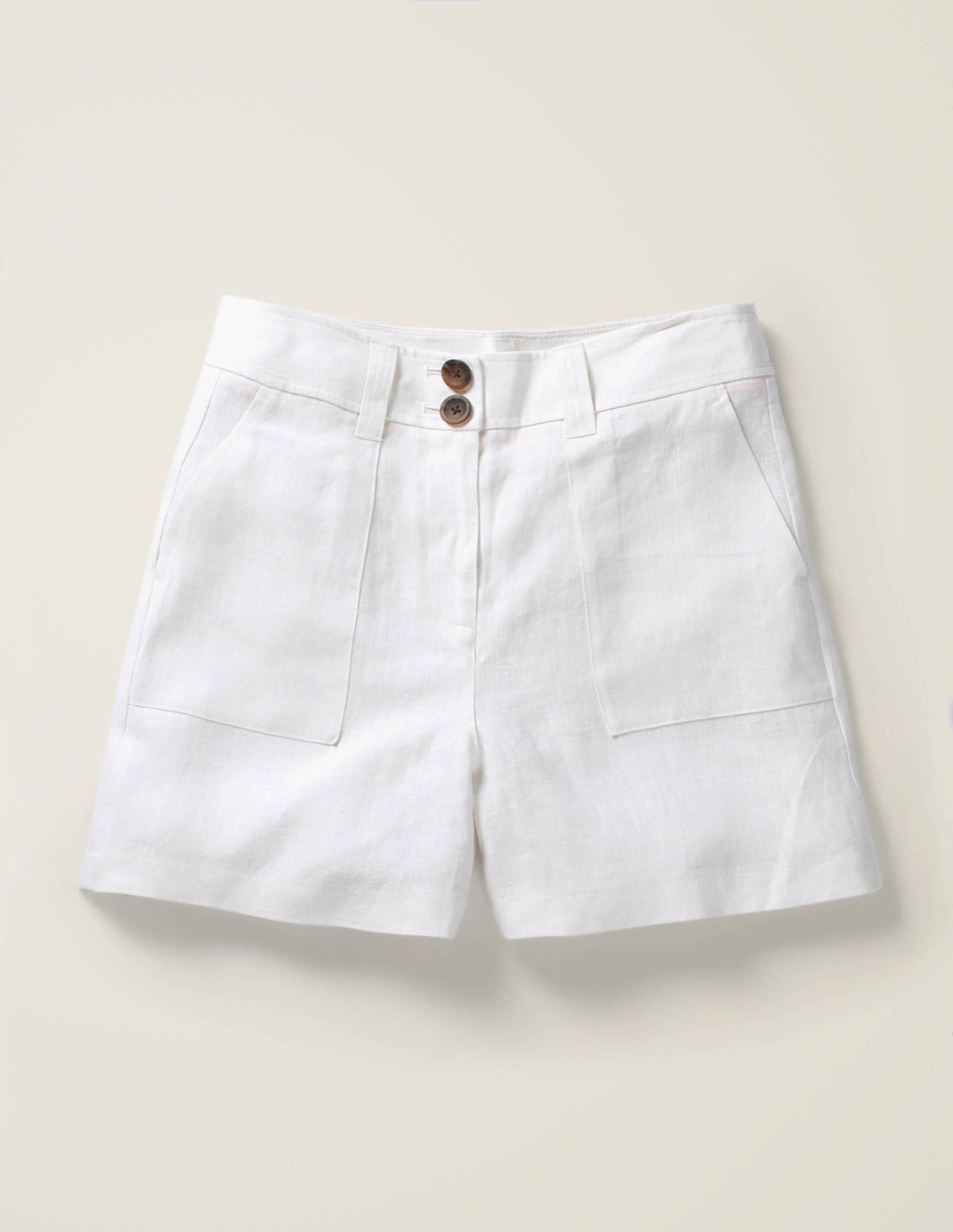 Filey Seamed Pocket Shorts-White - Image 5
