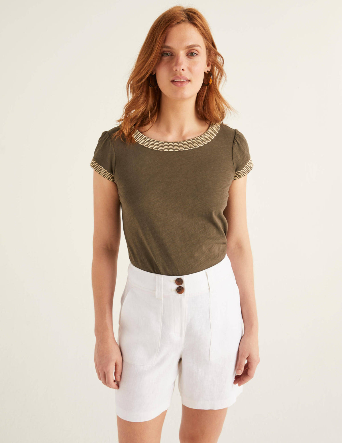 Filey Seamed Pocket Shorts-White-2