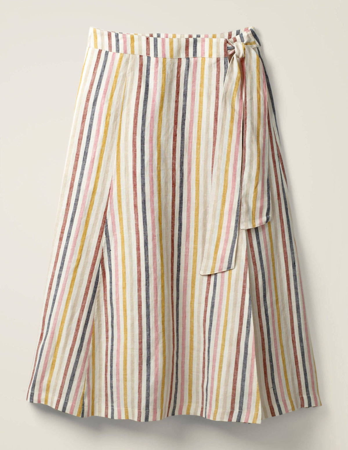 Radlett Linen Wrap Skirt-Tuscan Sun Stripe - Image 5