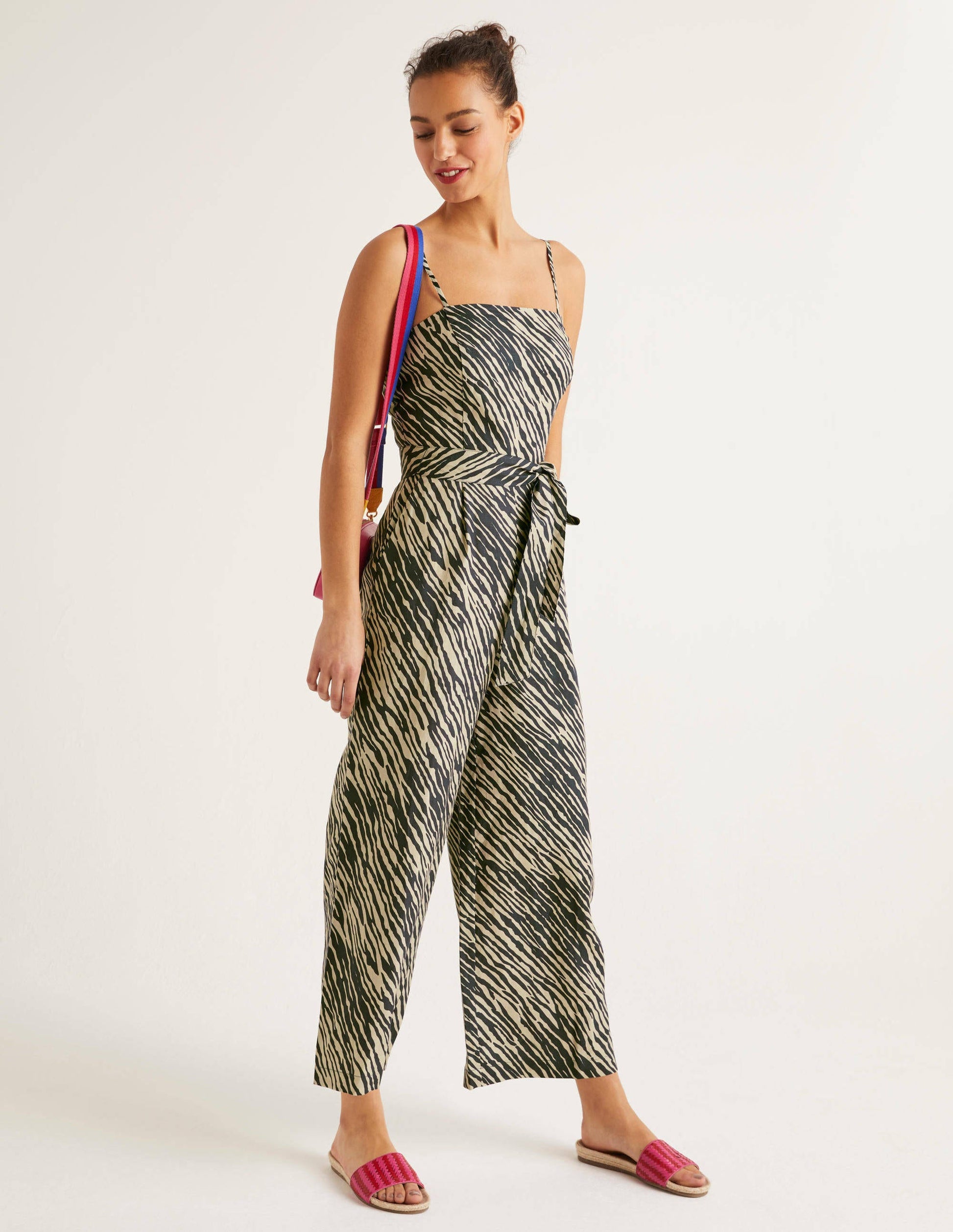 Colette Linen Jumpsuit-Animal-2