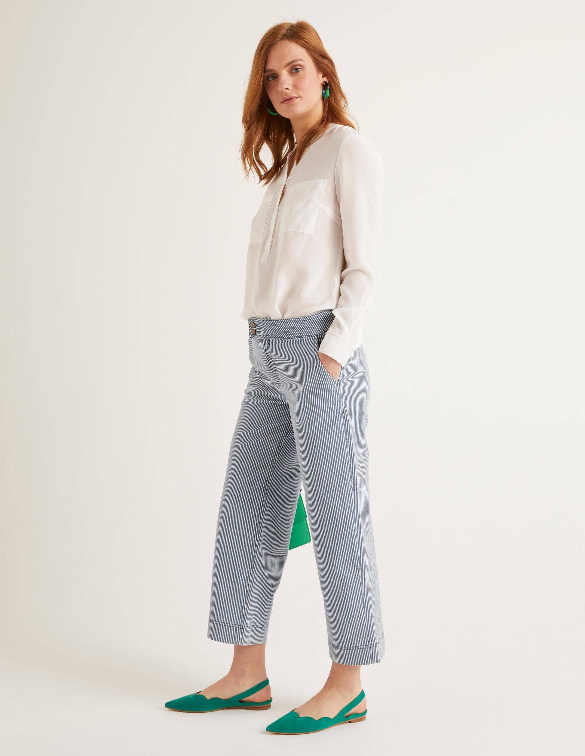 Crop Wide Leg Jeans-Ticking Stripe-2