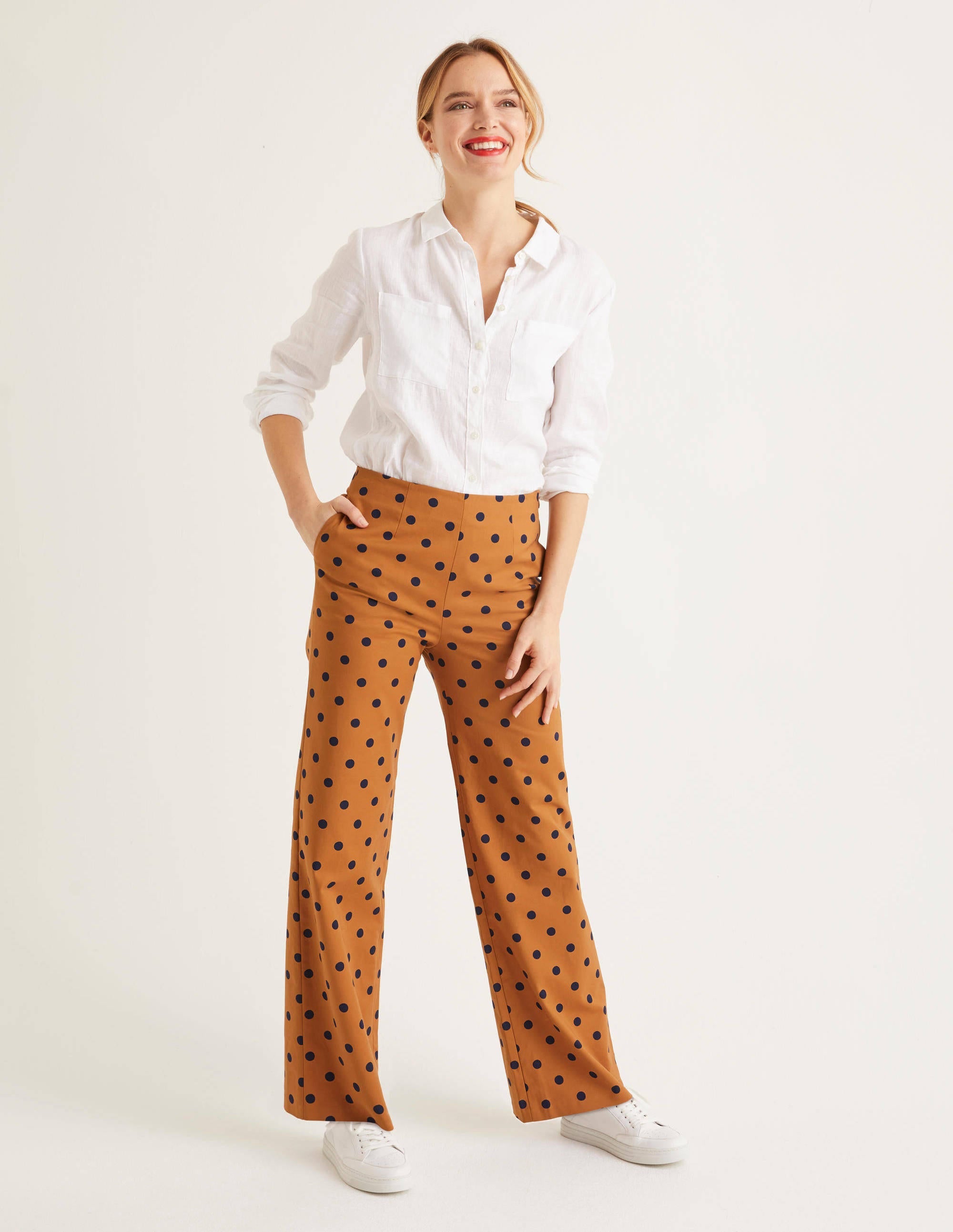 Sloane Wide Leg Pants-Gingerbread Spot - Image 4