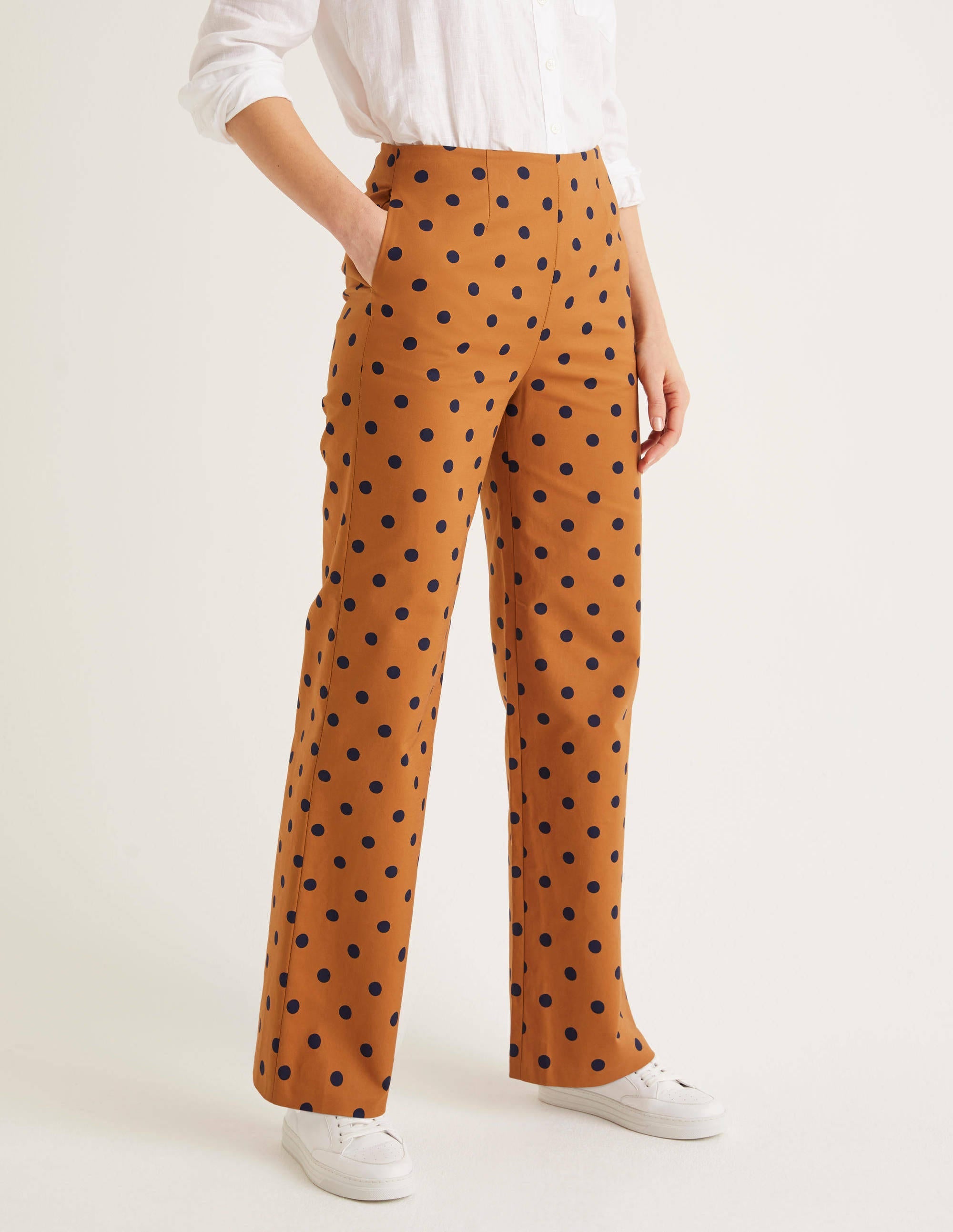 Sloane Wide Leg Pants-Gingerbread Spot - Image 1