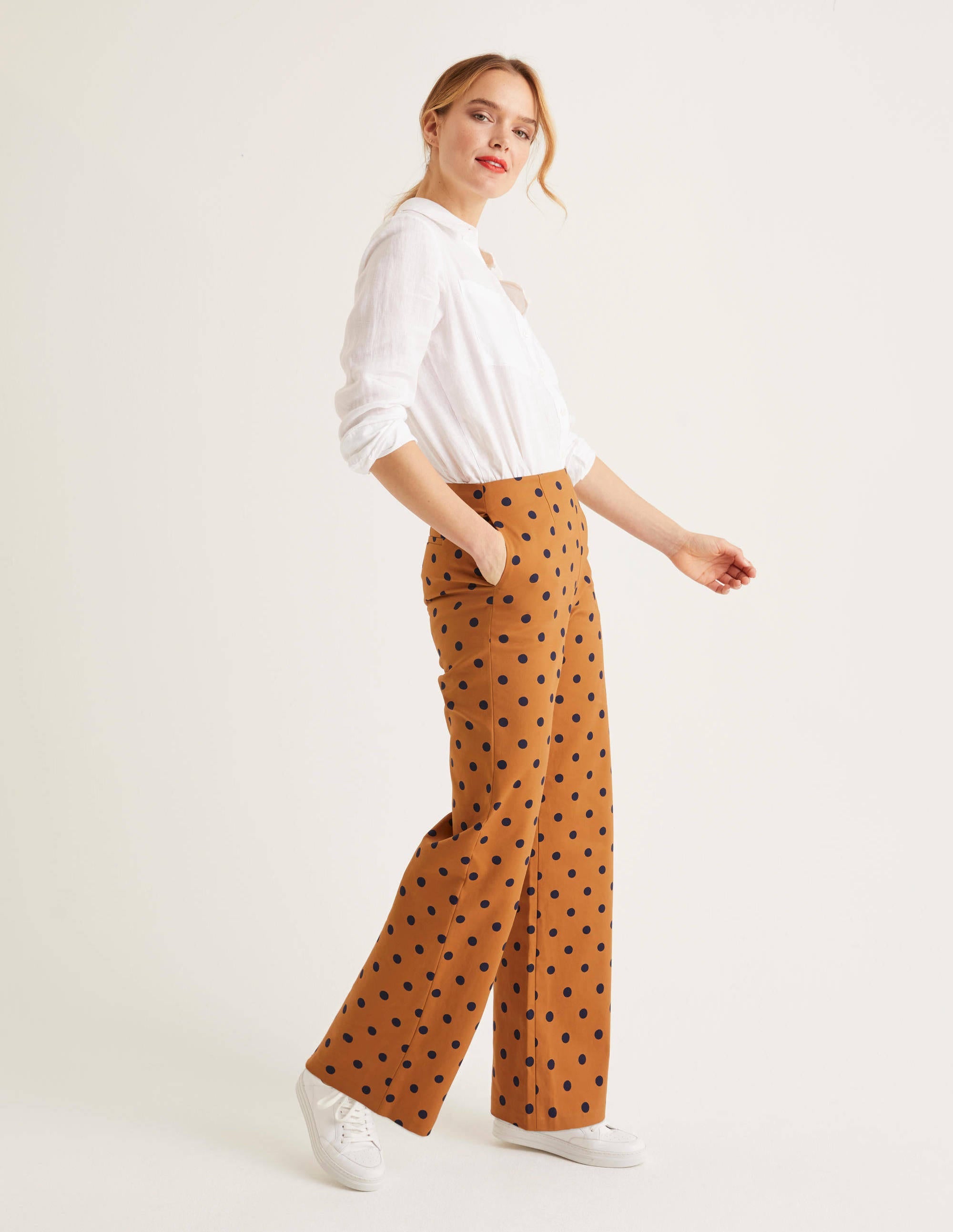 Sloane Wide Leg Pants-Gingerbread Spot - Image 2