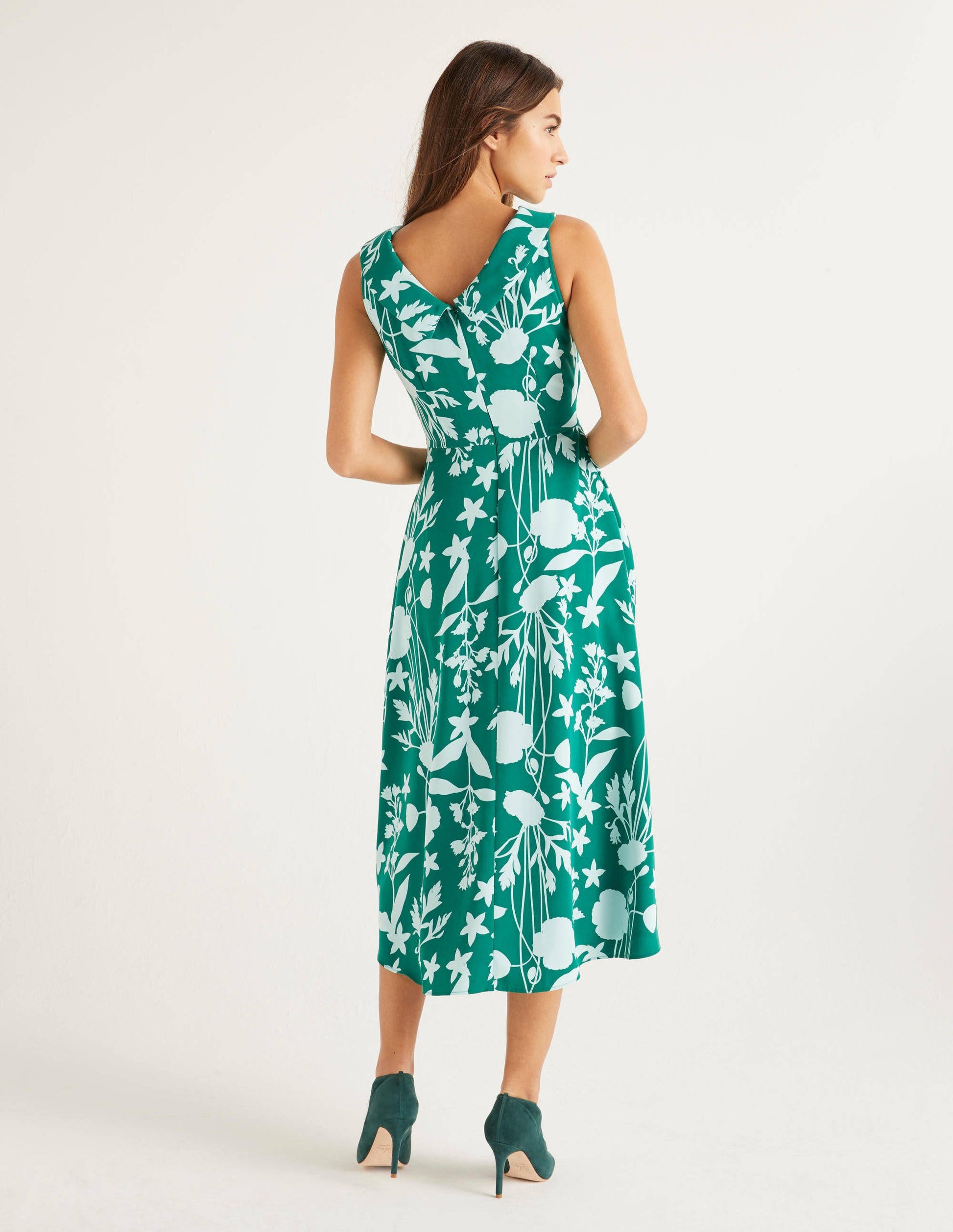 Clarissa Midi Dress-Forest, Garden Charm-3