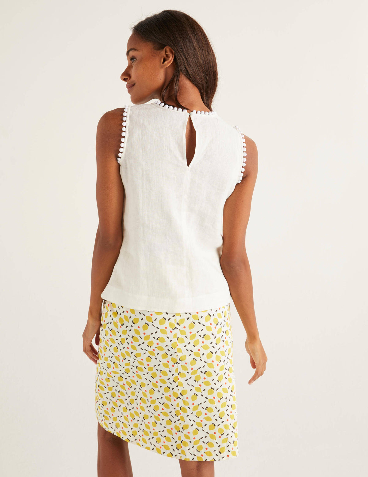 Romaine Linen Top-White-2