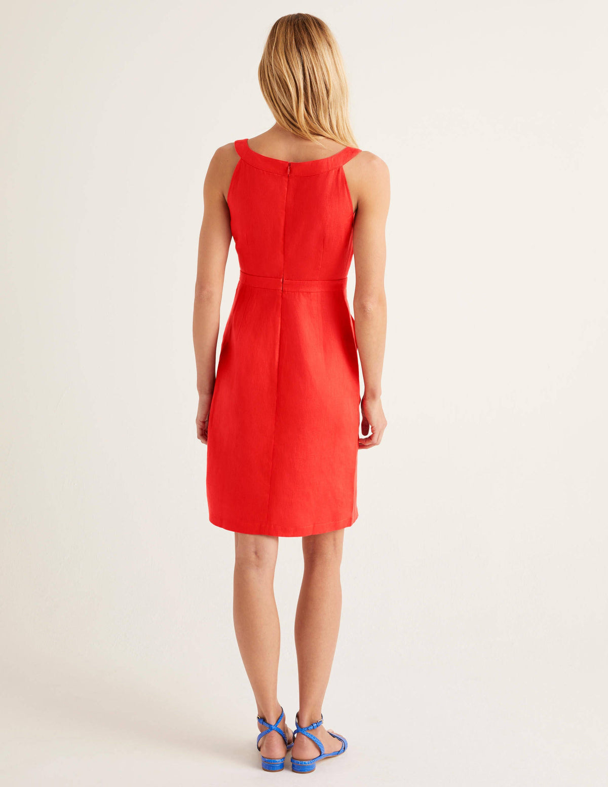 Oriel Linen Dress-Orange - Image 3