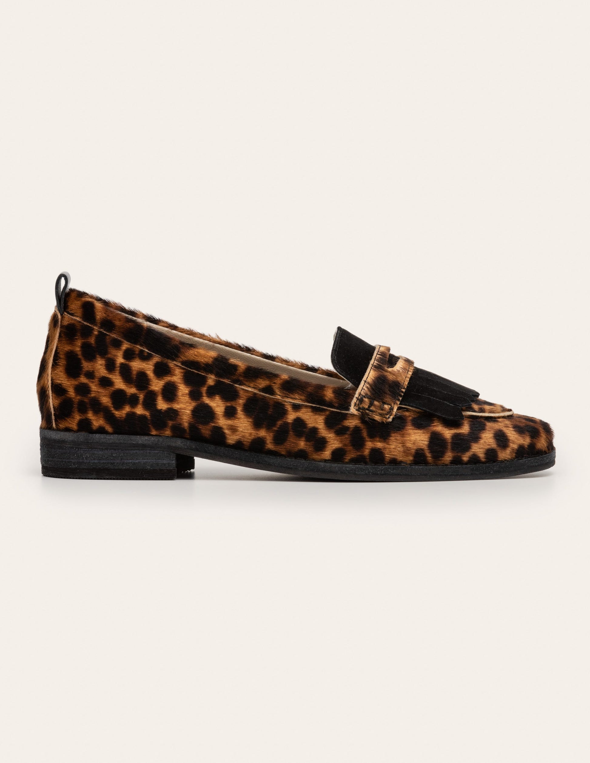 Aubrey Flexi Sole Loafers-Tan Leopard/Black-3
