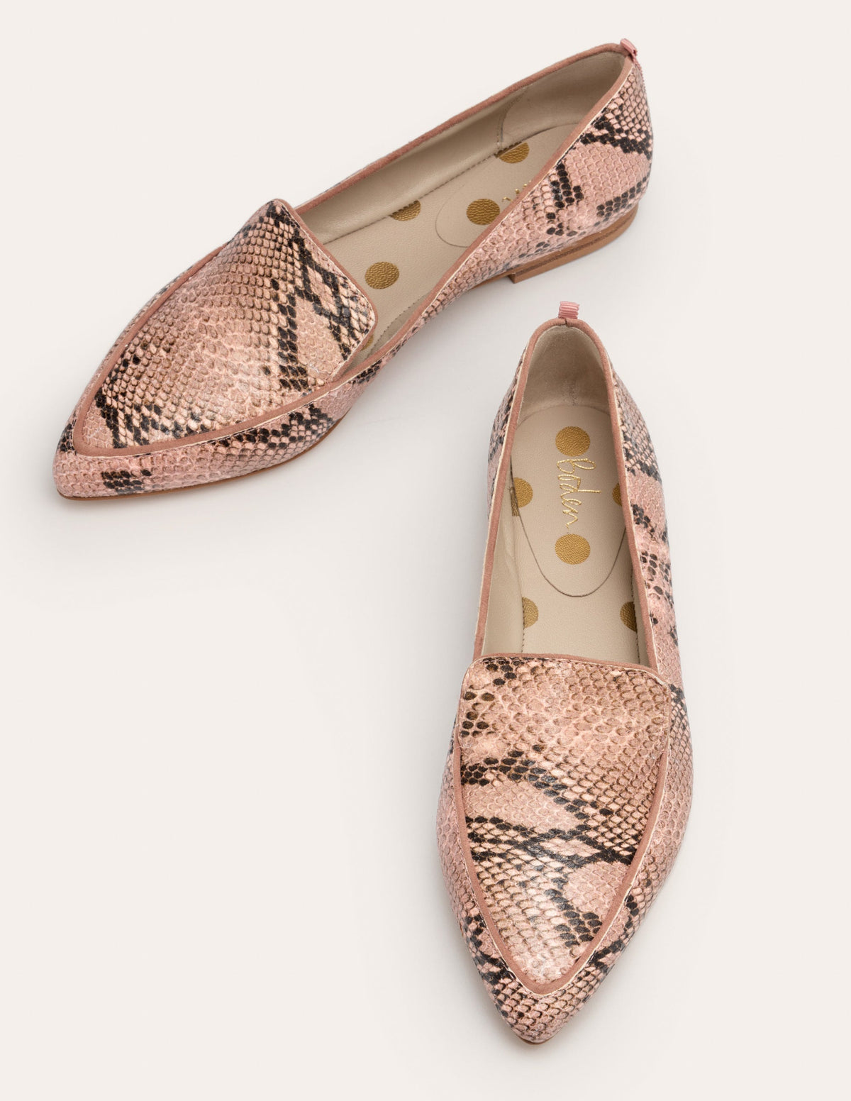 Emma Flexi Sole Shoes-Antique Pink Multi Snake-1