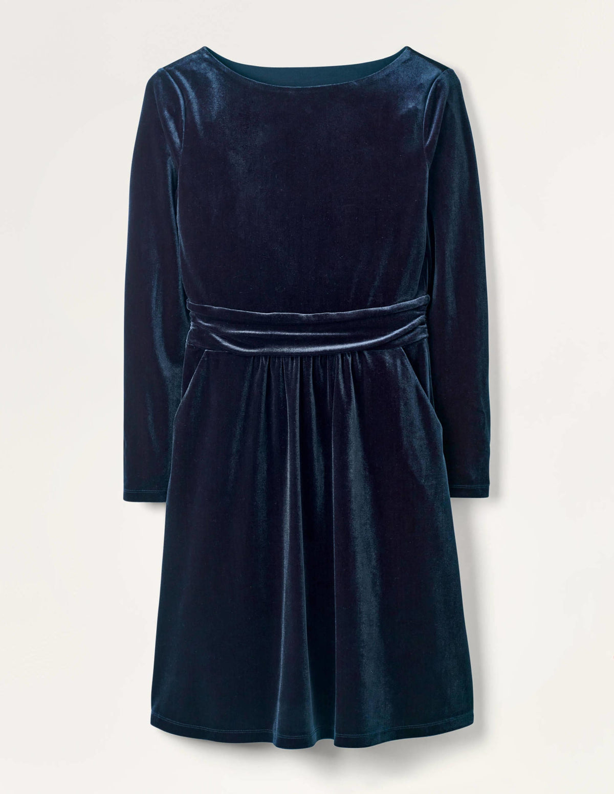 Abigail Velvet Dress-Navy - Image 5
