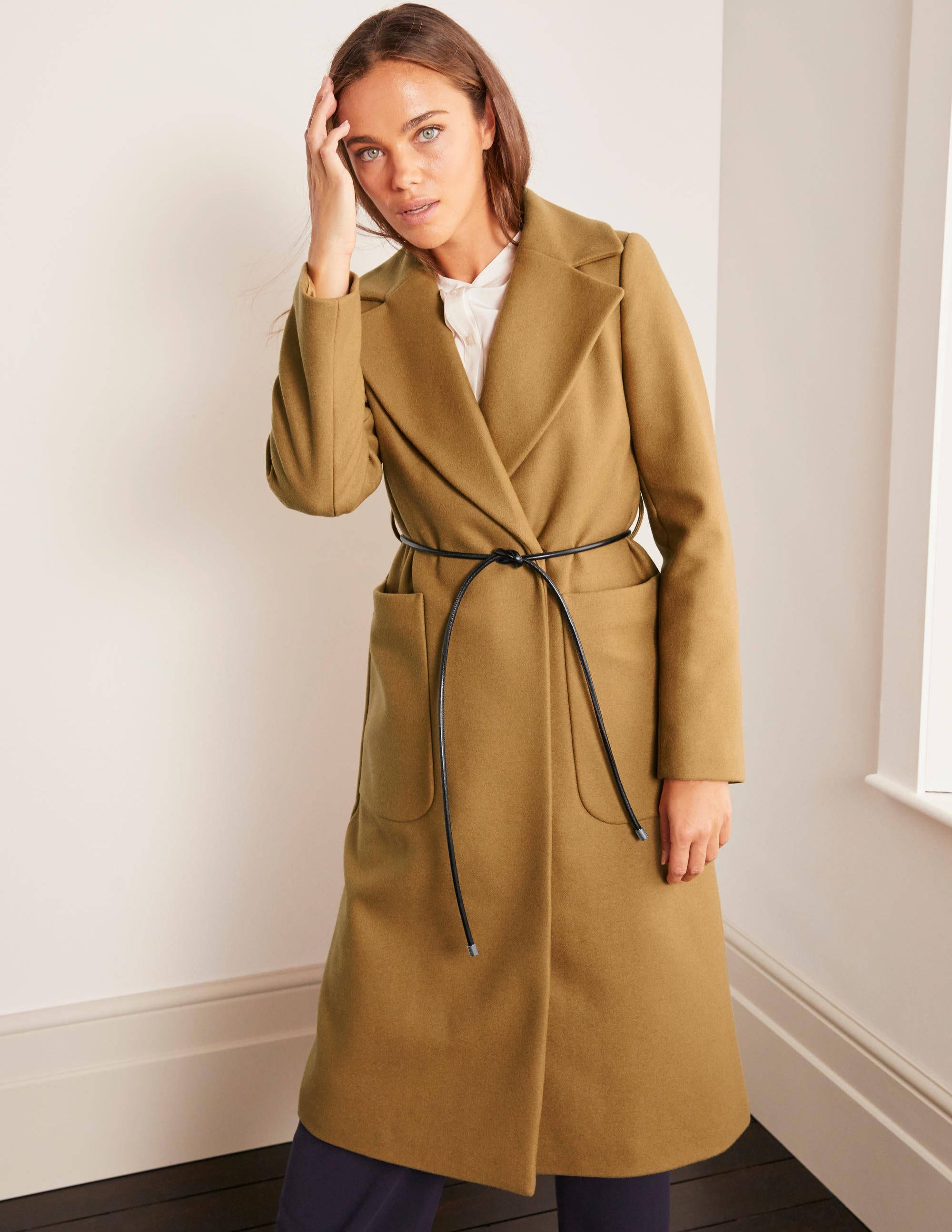 Edale Belted Coat-Camel - Image 5