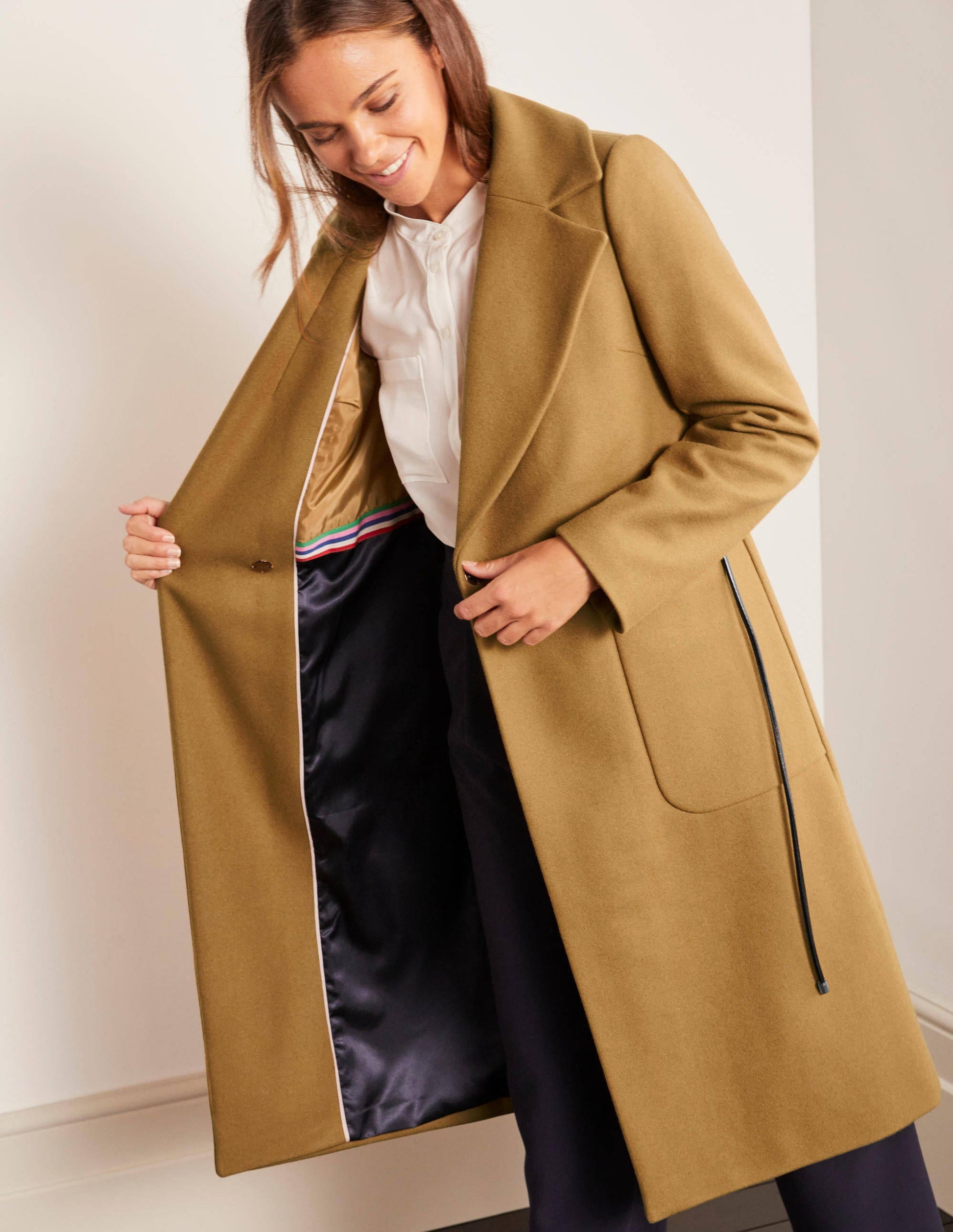 Edale Belted Coat-Camel-2