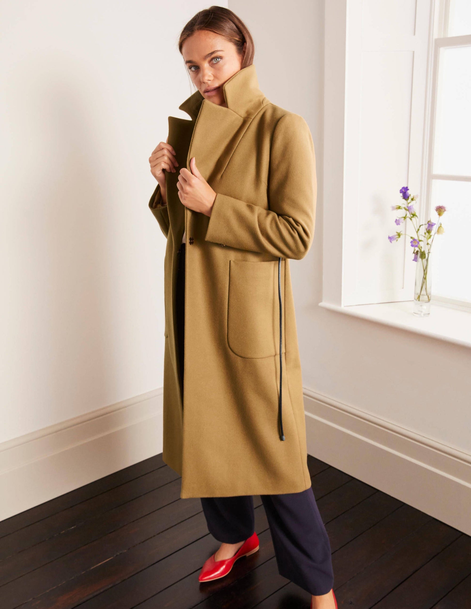 Edale Belted Coat-Camel-3