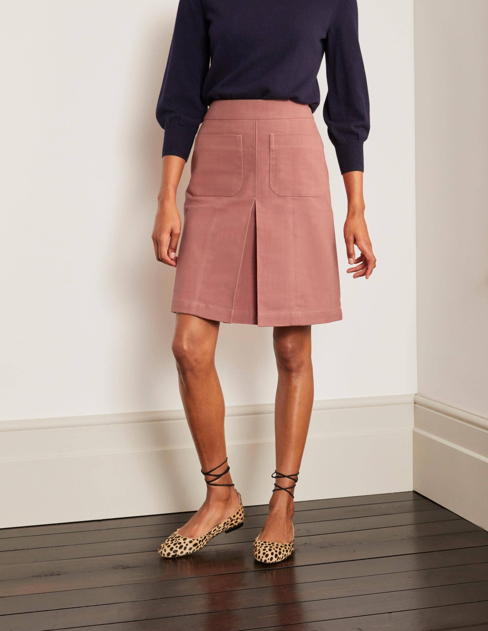 Auria Moleskin Skirt-Dusty Rose-1