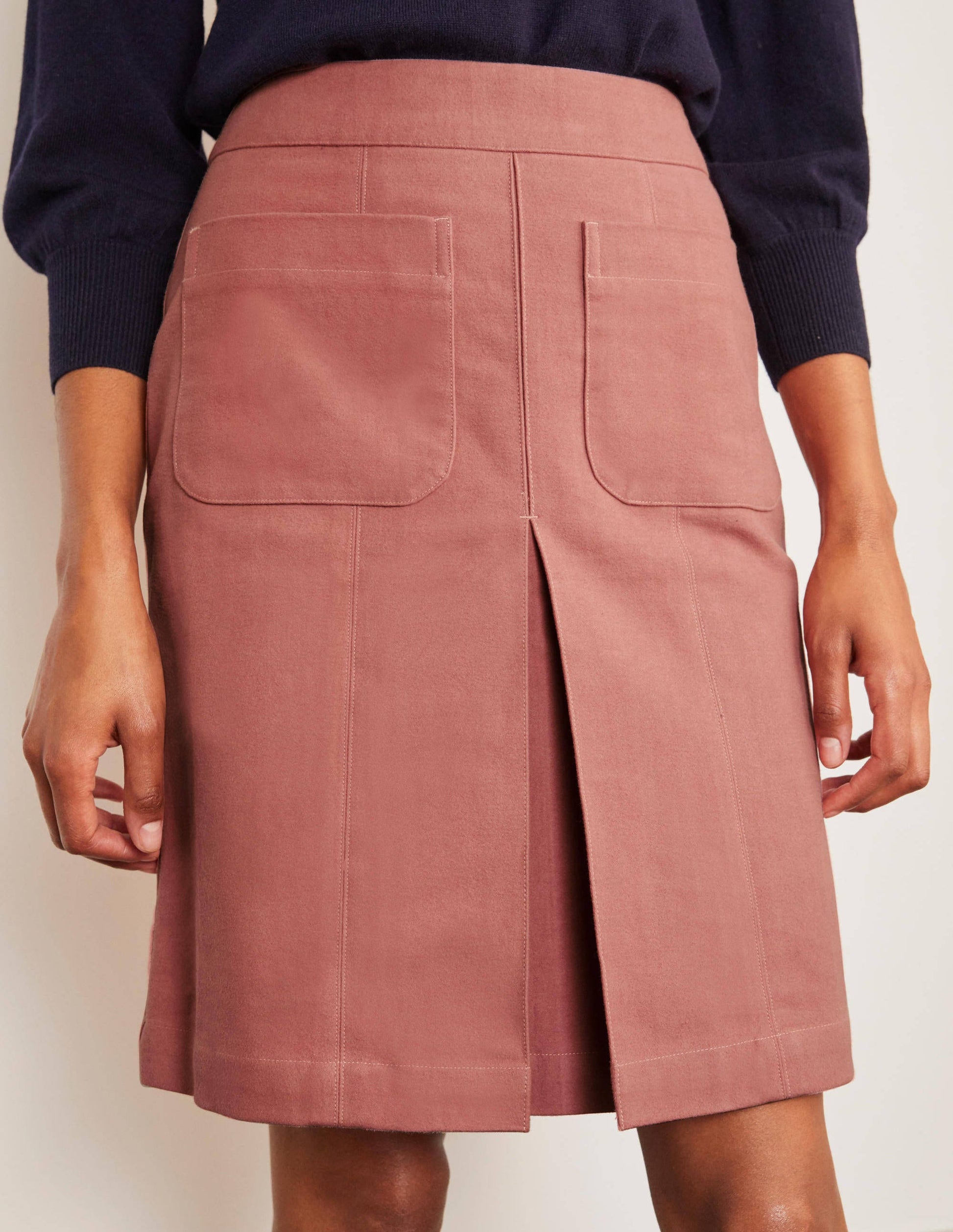 Auria Moleskin Skirt-Dusty Rose-3