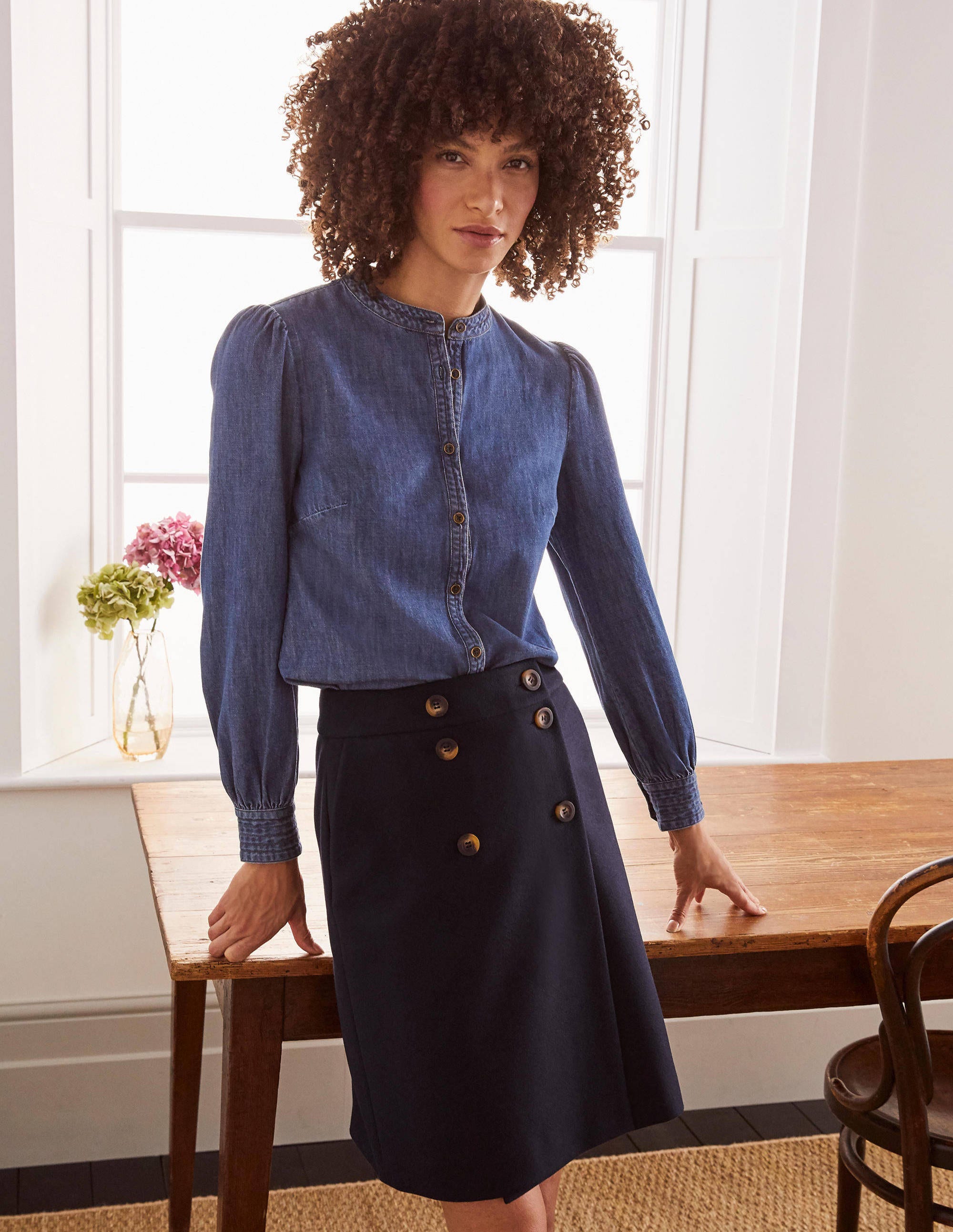 Eloise Mini Skirt-Navy - Image 4