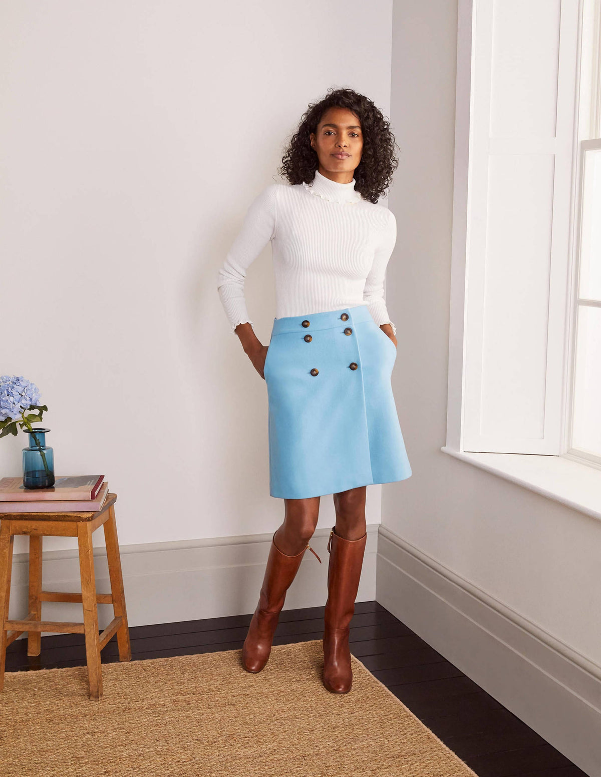 Eloise Mini Skirt-Frosted Blue-5