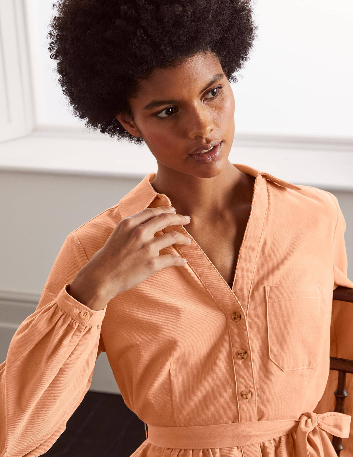 Olympia Shirt dress-Antique Pink-3