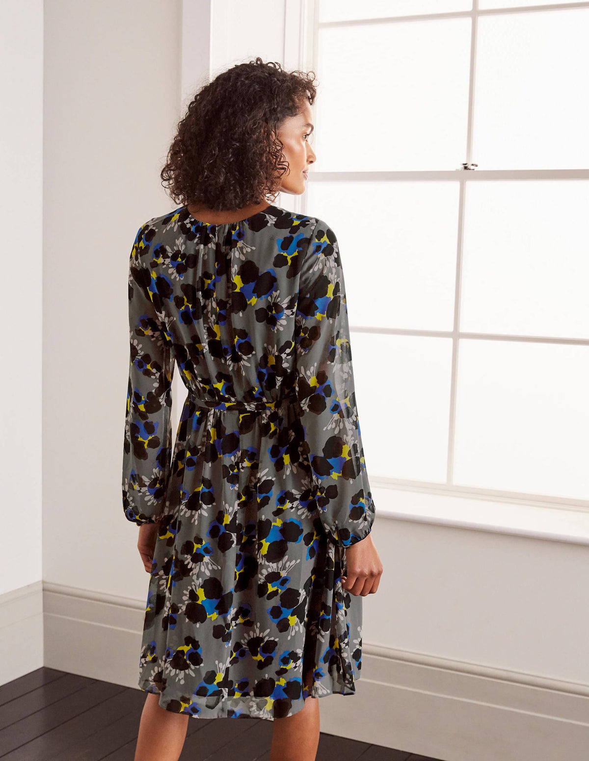Dorothy Dress-Pewter, Wild Floret - Image 2