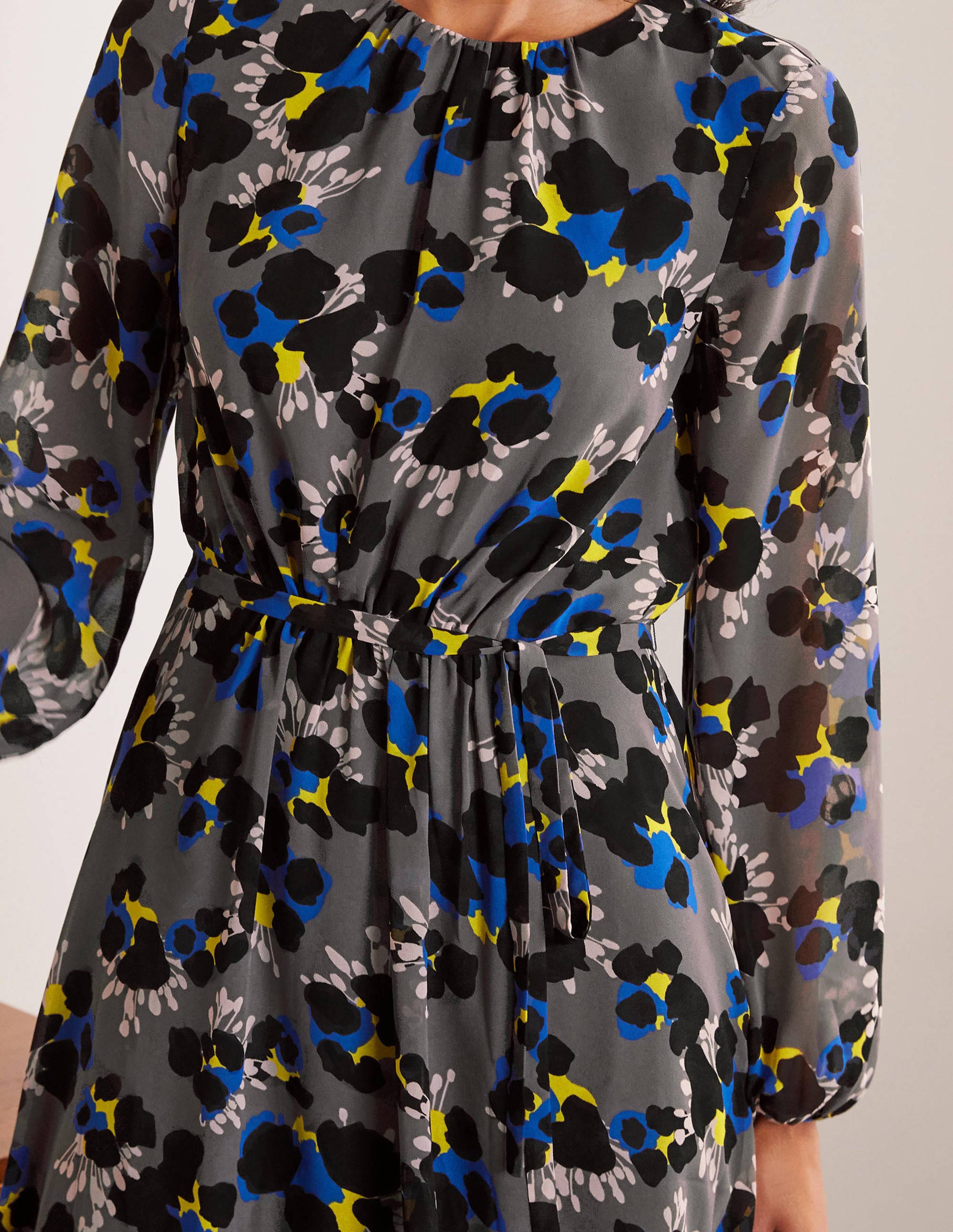 Dorothy Dress-Pewter, Wild Floret - Image 3