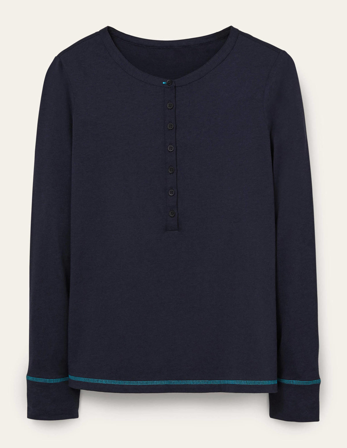 Alba Jersey Pajama Top-Navy - Image 5