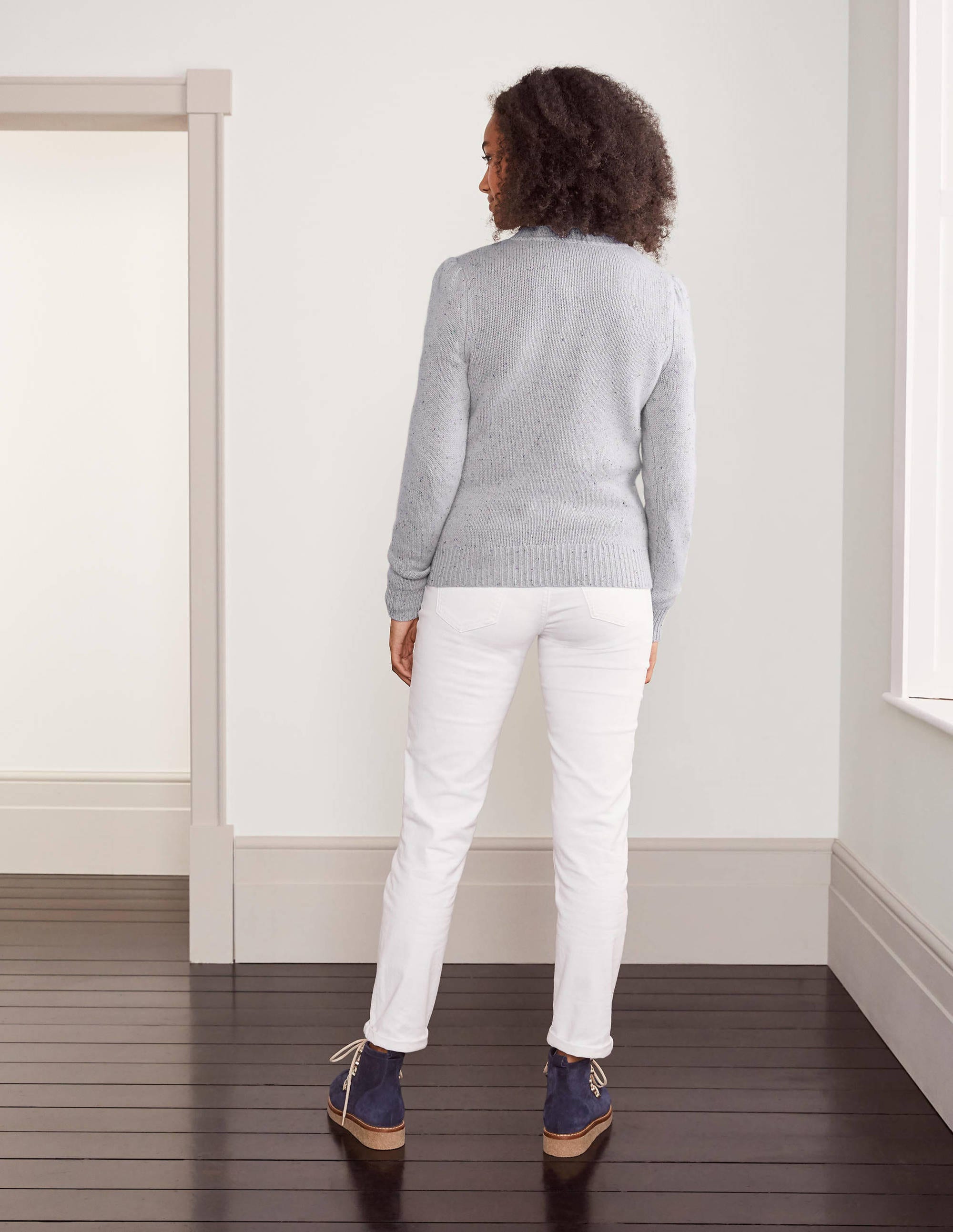 Beaufort Cashmere Cardigan-Winter Slate Nep - Image 3
