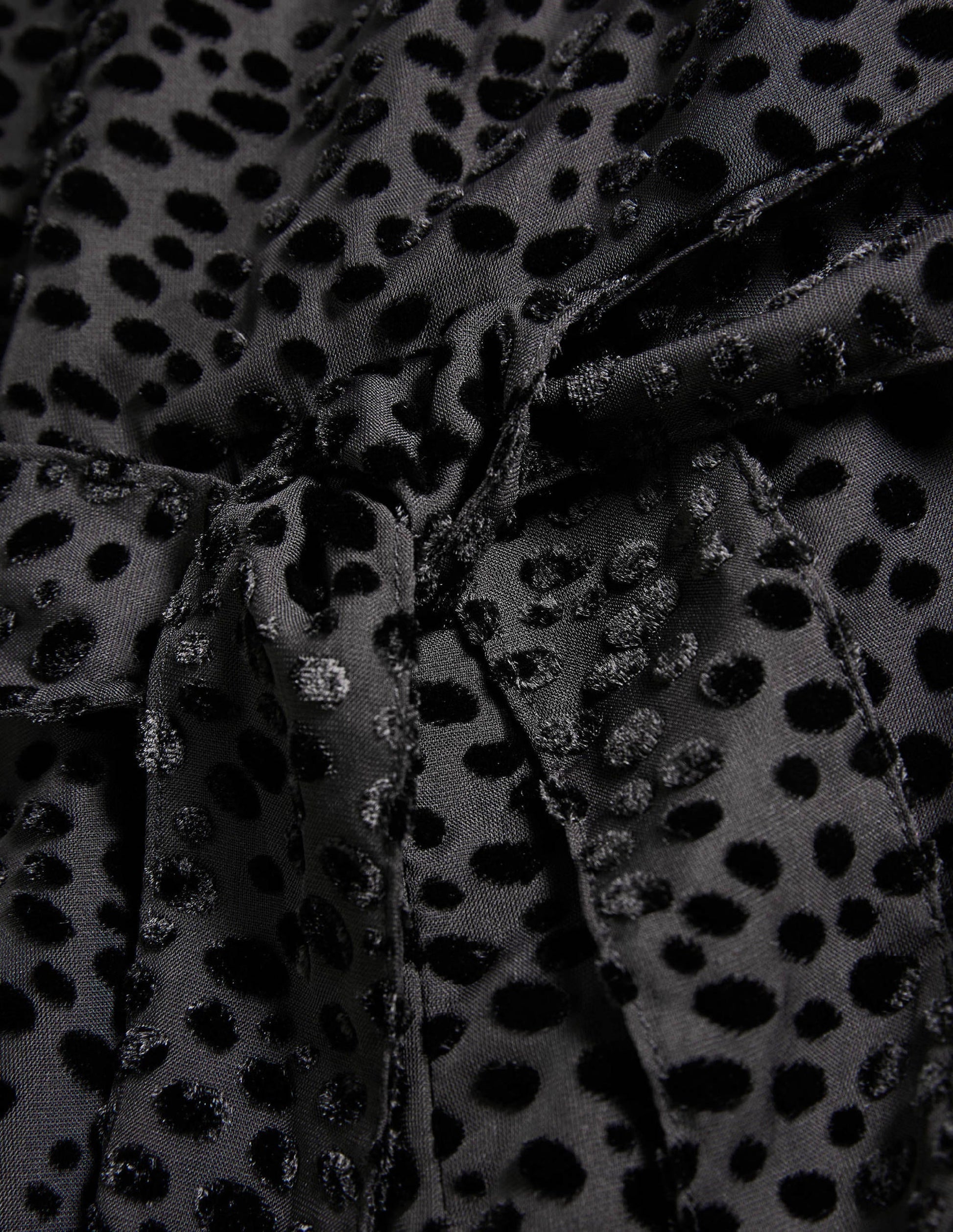 Devore Palazzo Jumpsuit-Black, Dalmatian Spot-5