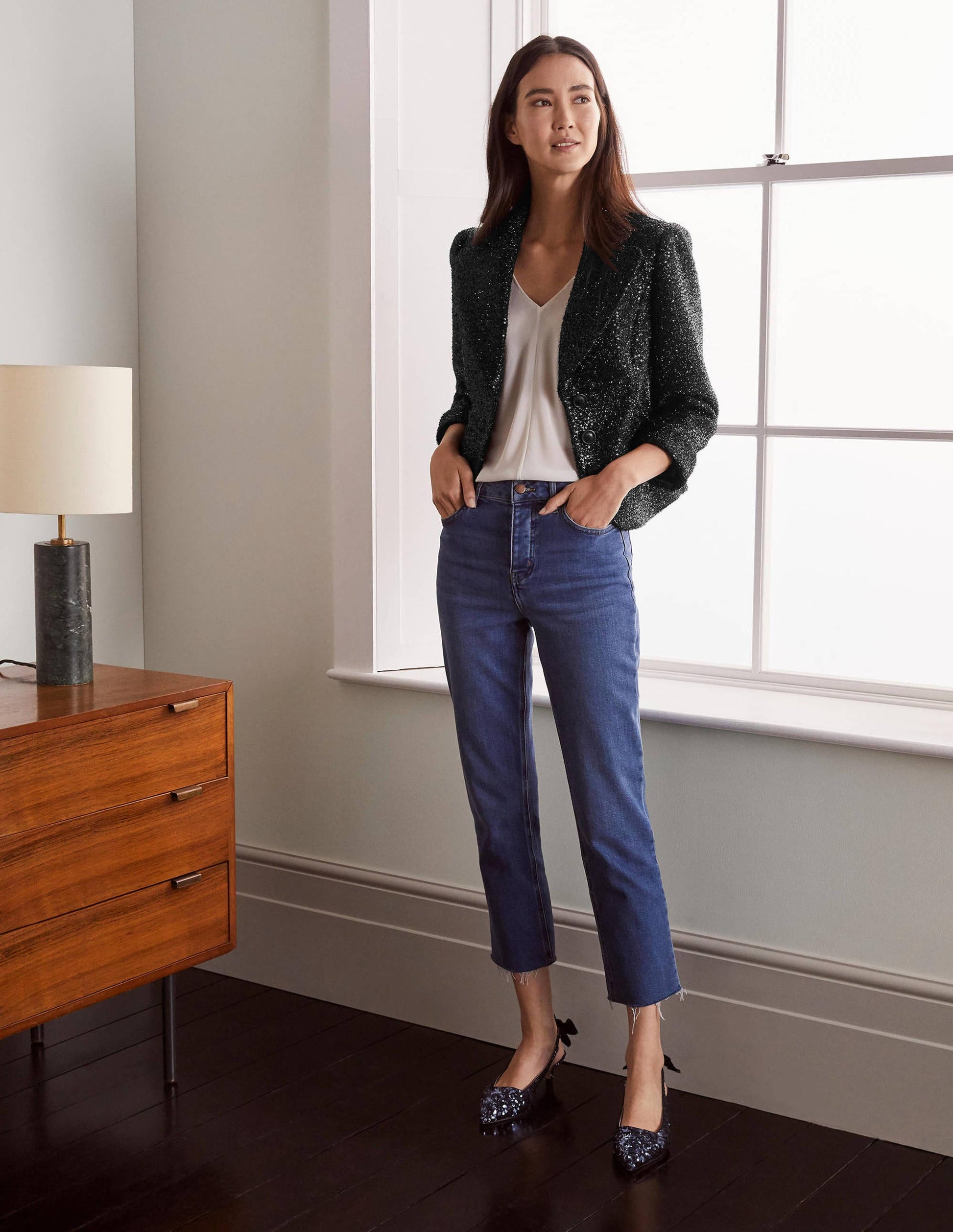 Imelda Sequin Jacket-Black Sequin-1