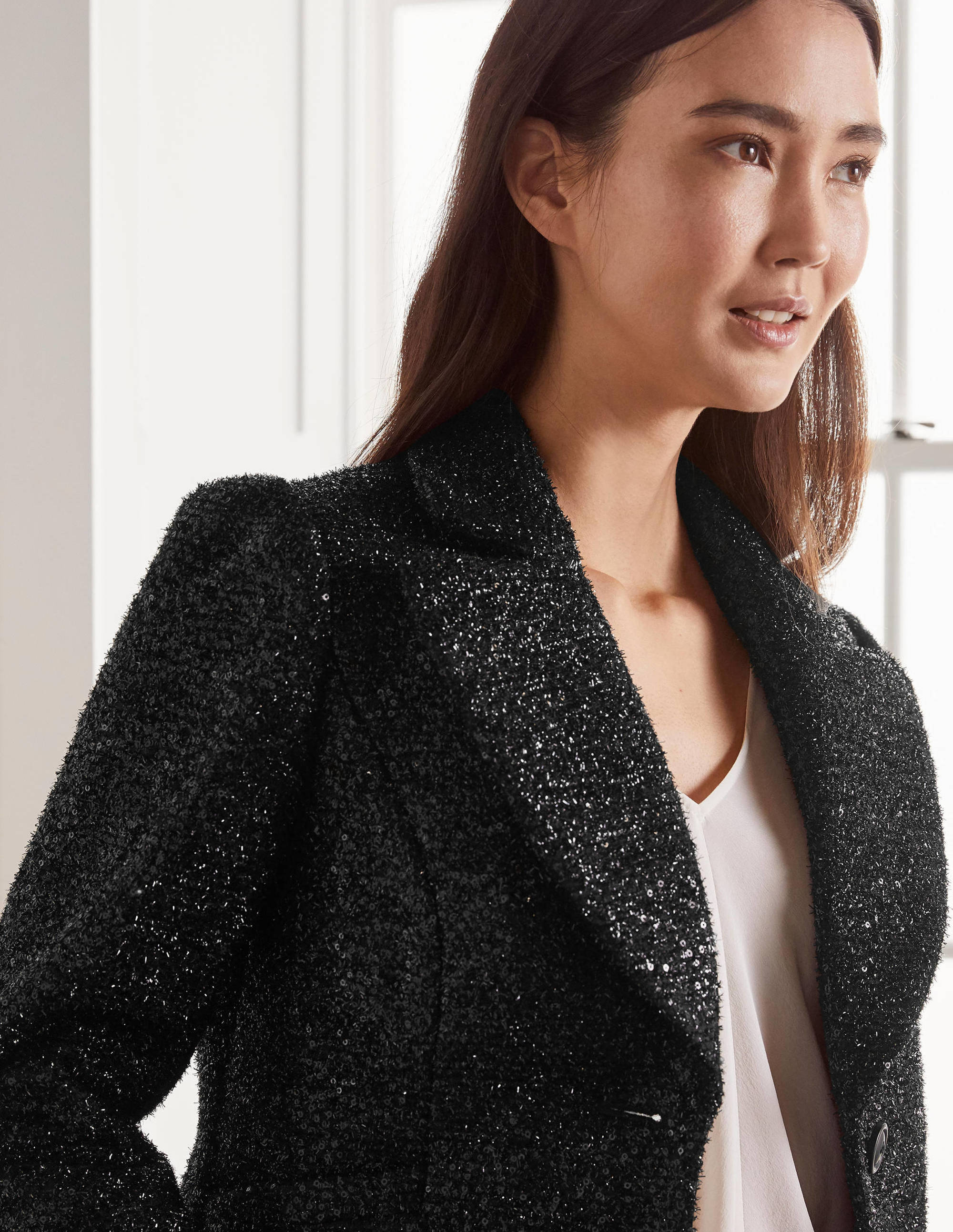 Imelda Sequin Jacket-Black Sequin - Image 3