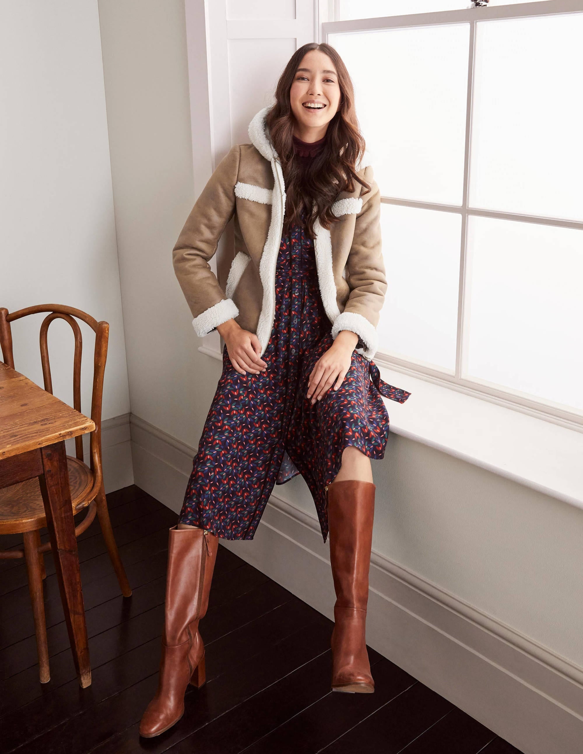 Thurso Sherpa Jacket-Camel - Image 1