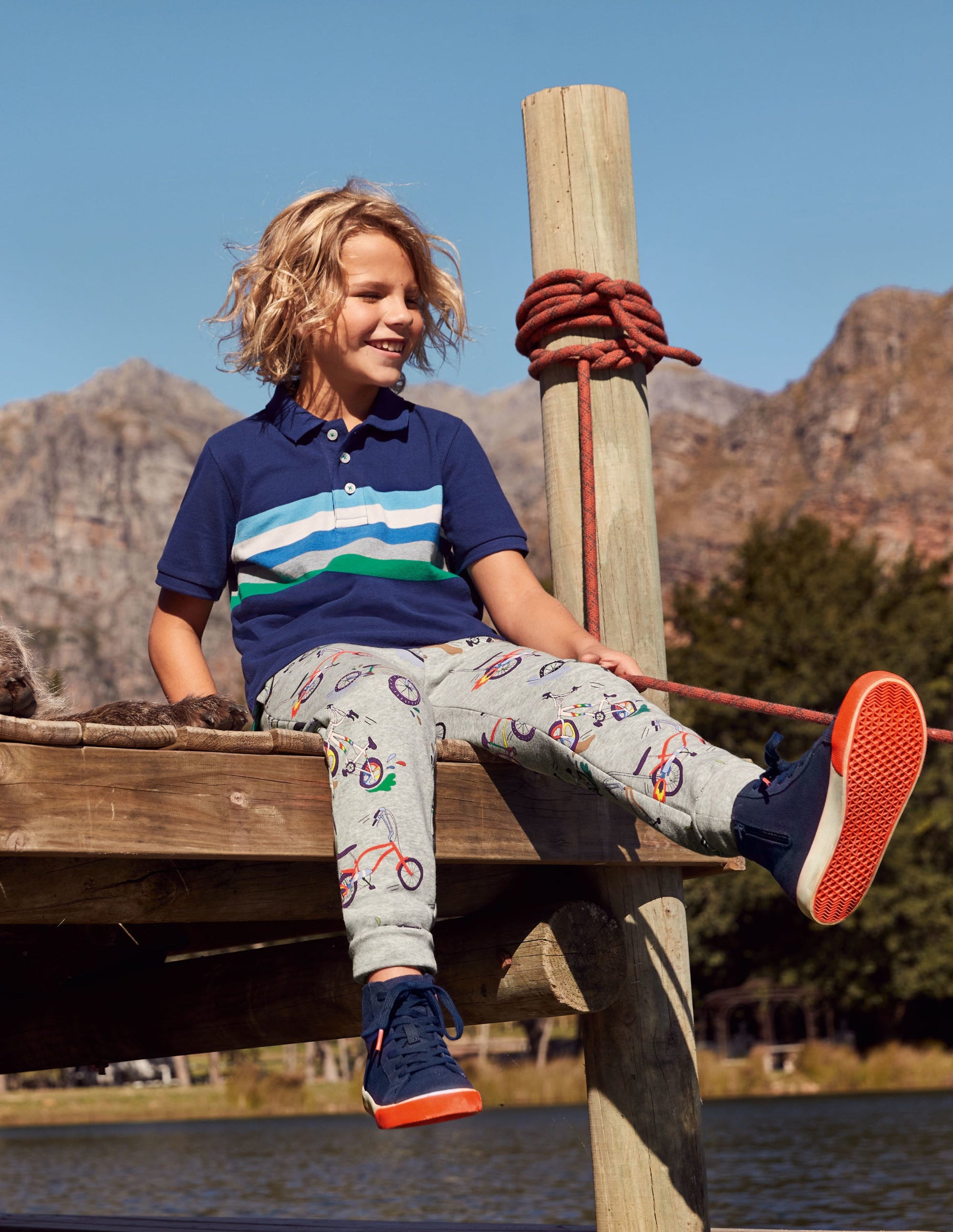 Piqué Polo Shirt-Starboard Blue/Multi-4