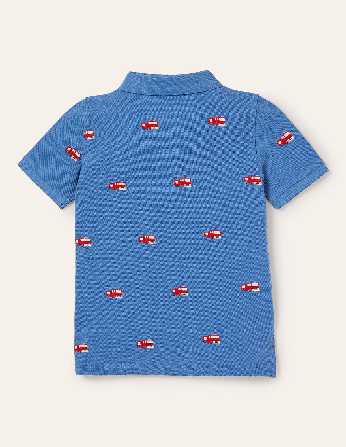 Piqué Polo Shirt-Elizabethan Blue Fire Engines-2